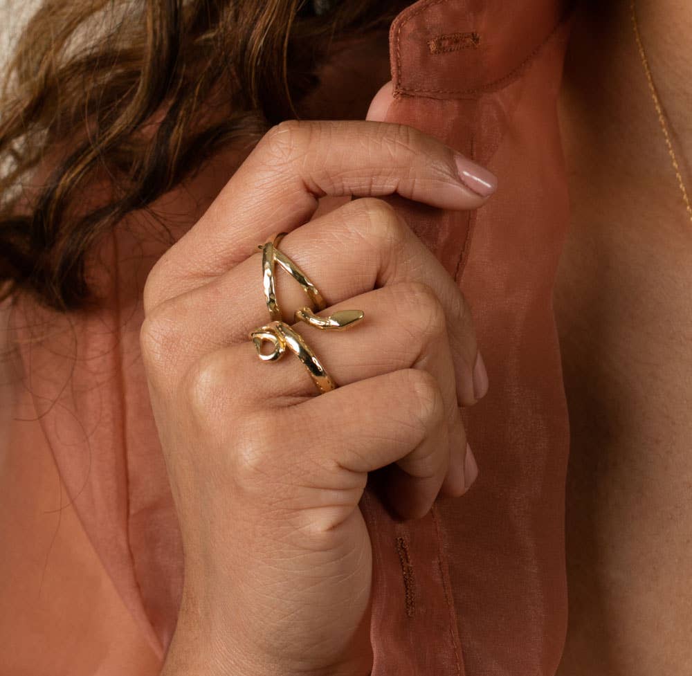 Crossover Cuff Ring - Out of the Blue