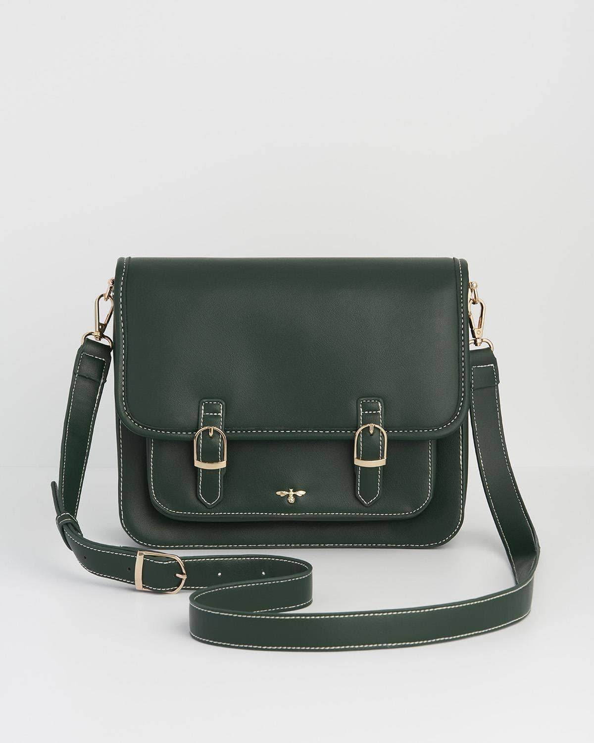 Into the Woods Green Satchel - Out of the Blue