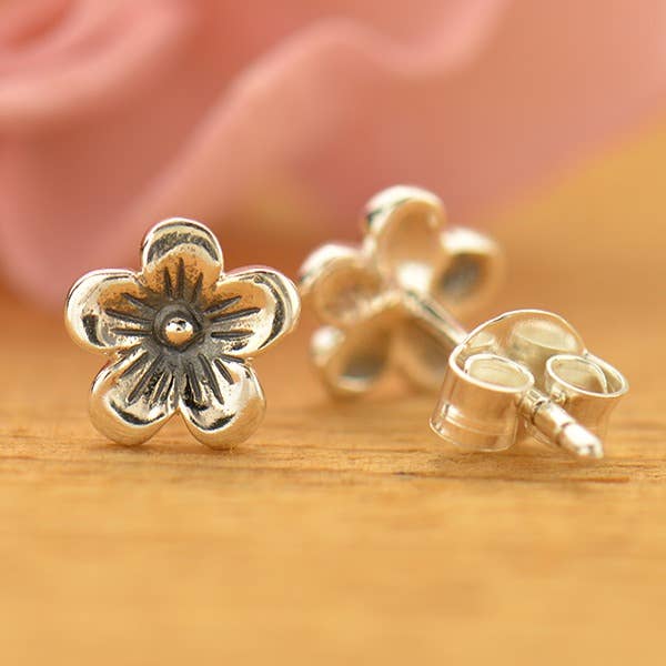 Cherry Blossom Stud Earrings - Out of the Blue