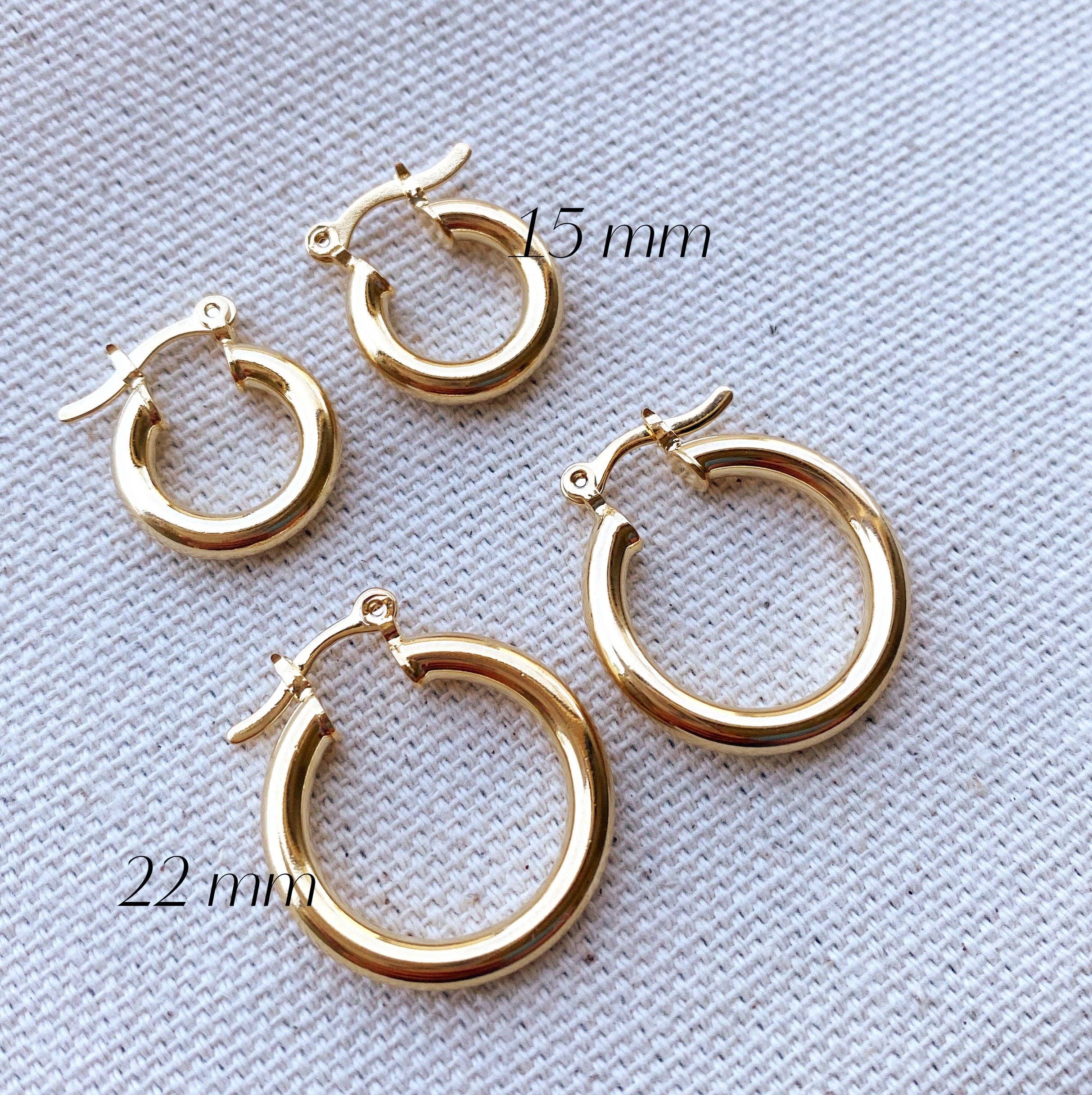 18k Gold Filled Hoop Earrings