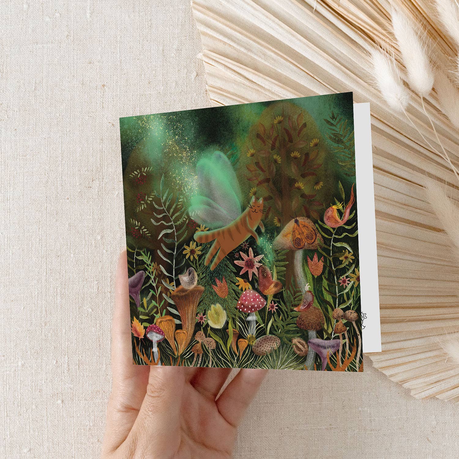 Magical Forest Cat Card - Out of the Blue