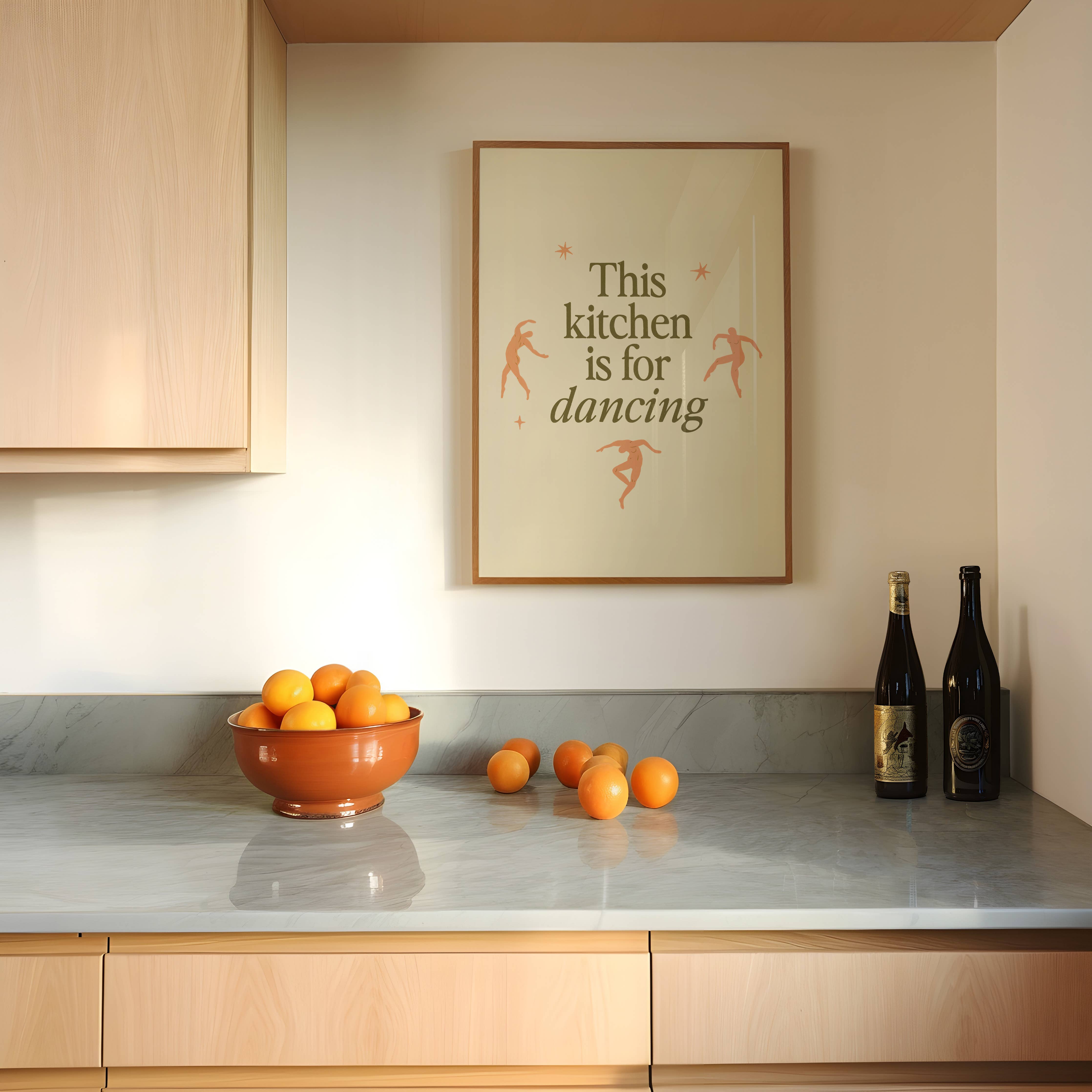 This Kitchen Is For Dancing Print - Out of the Blue
