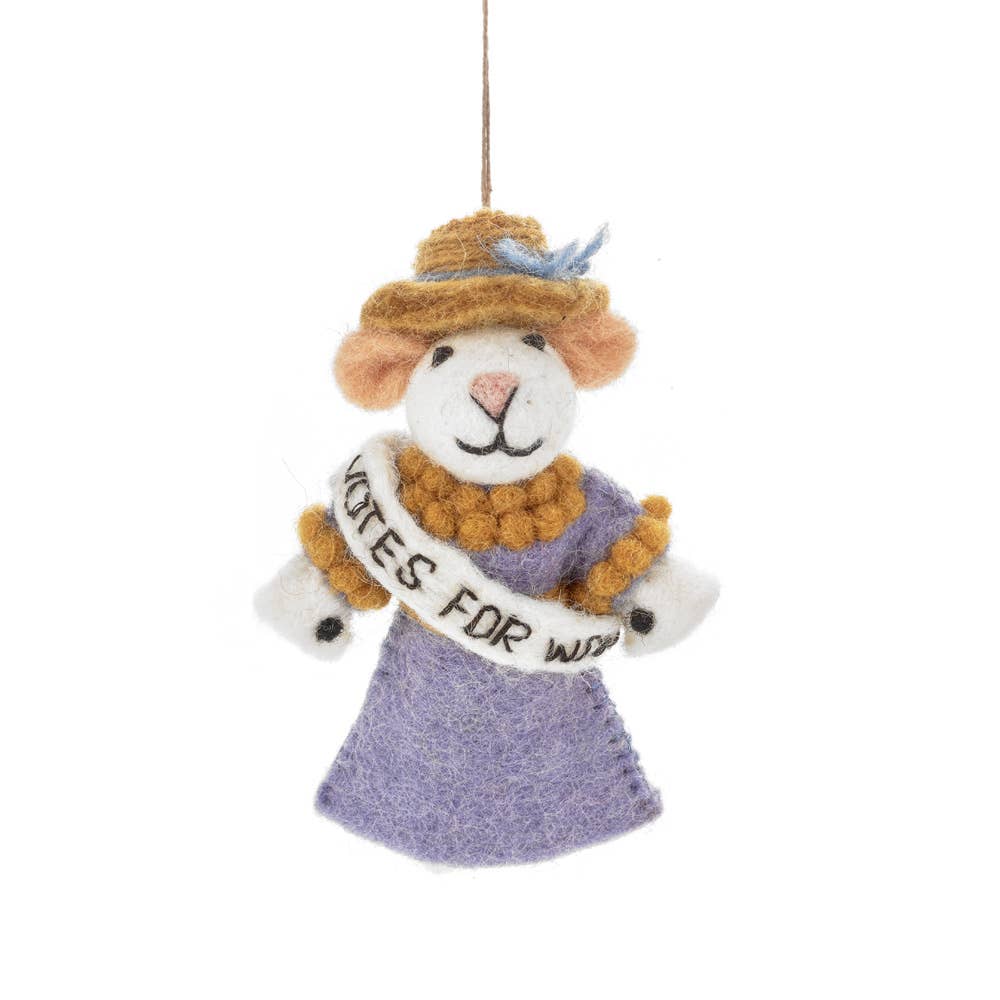 Felt Emmeline the Suffragette Mouse