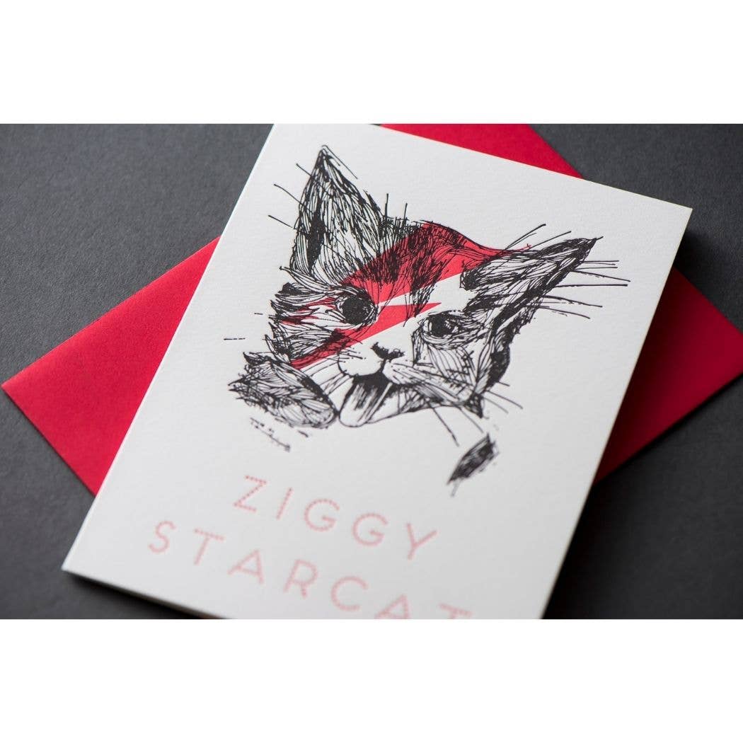 Ziggy Star Cat Card - Out of the Blue