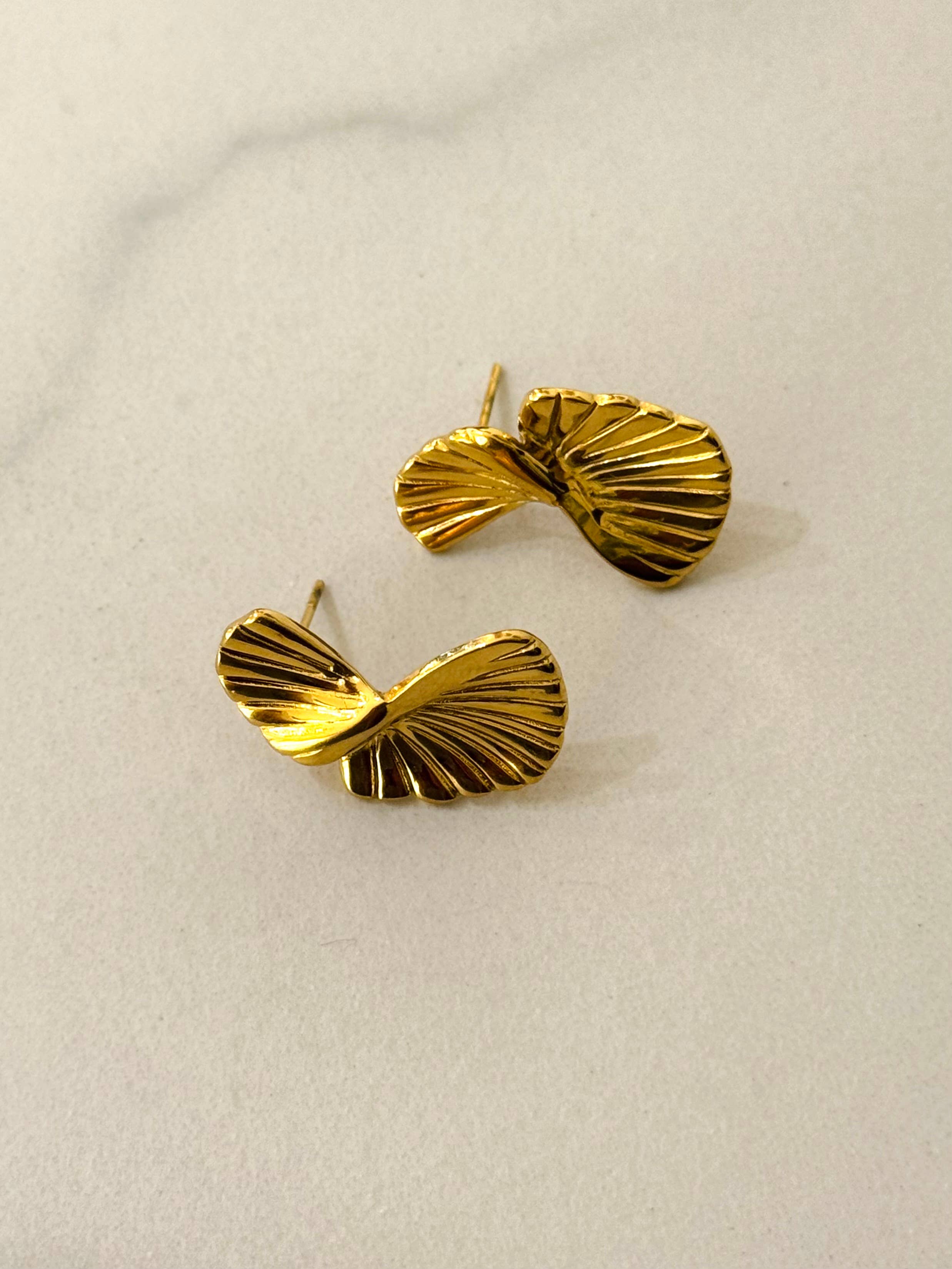 Twist Stainless Steel Stud Earrings - Out of the Blue