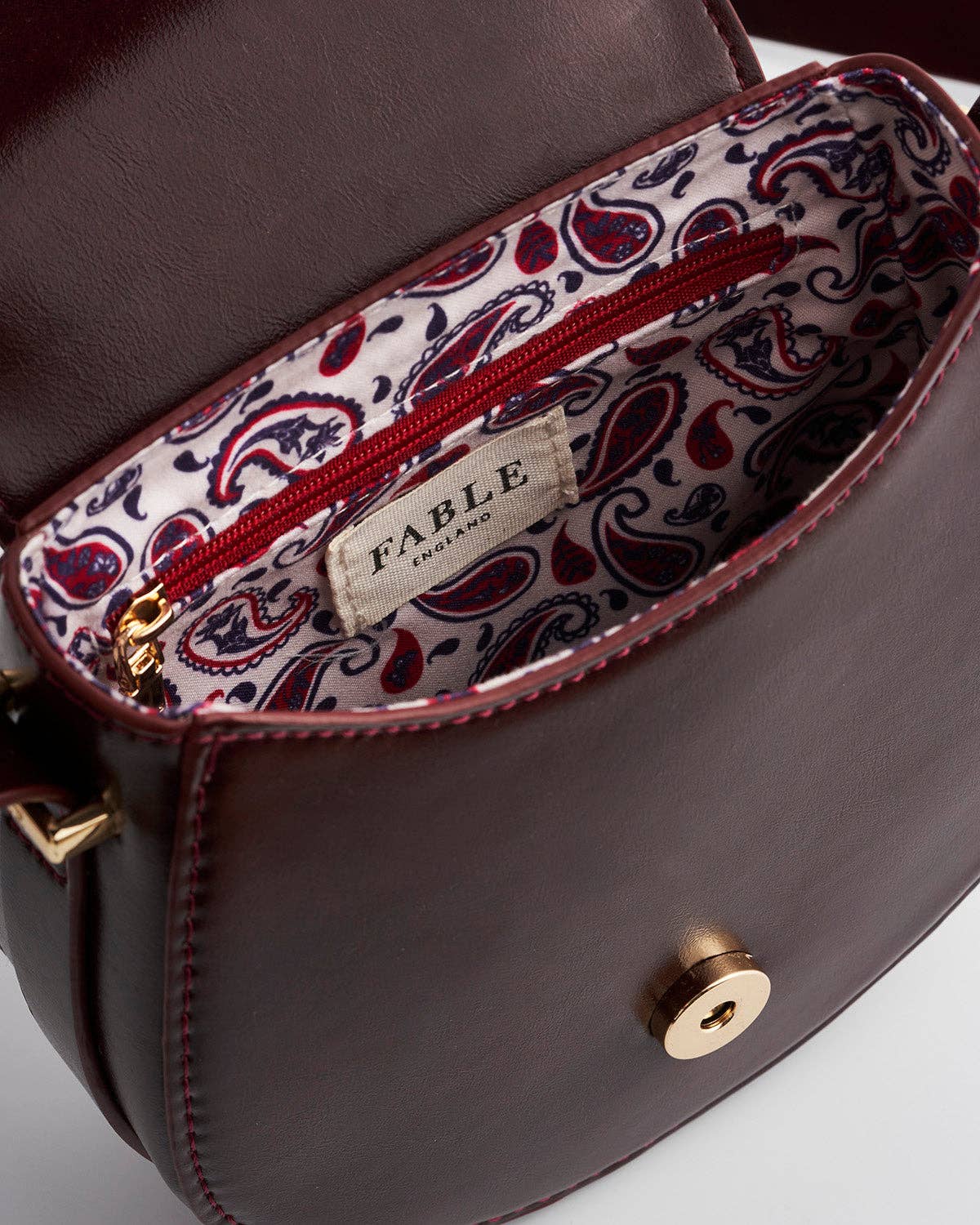 Cherry Red Saddle Bag - Out of the Blue