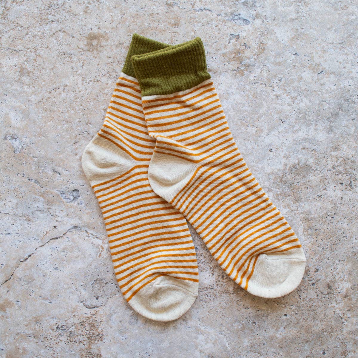 2 Tone Stripe Socks - Out of the Blue
