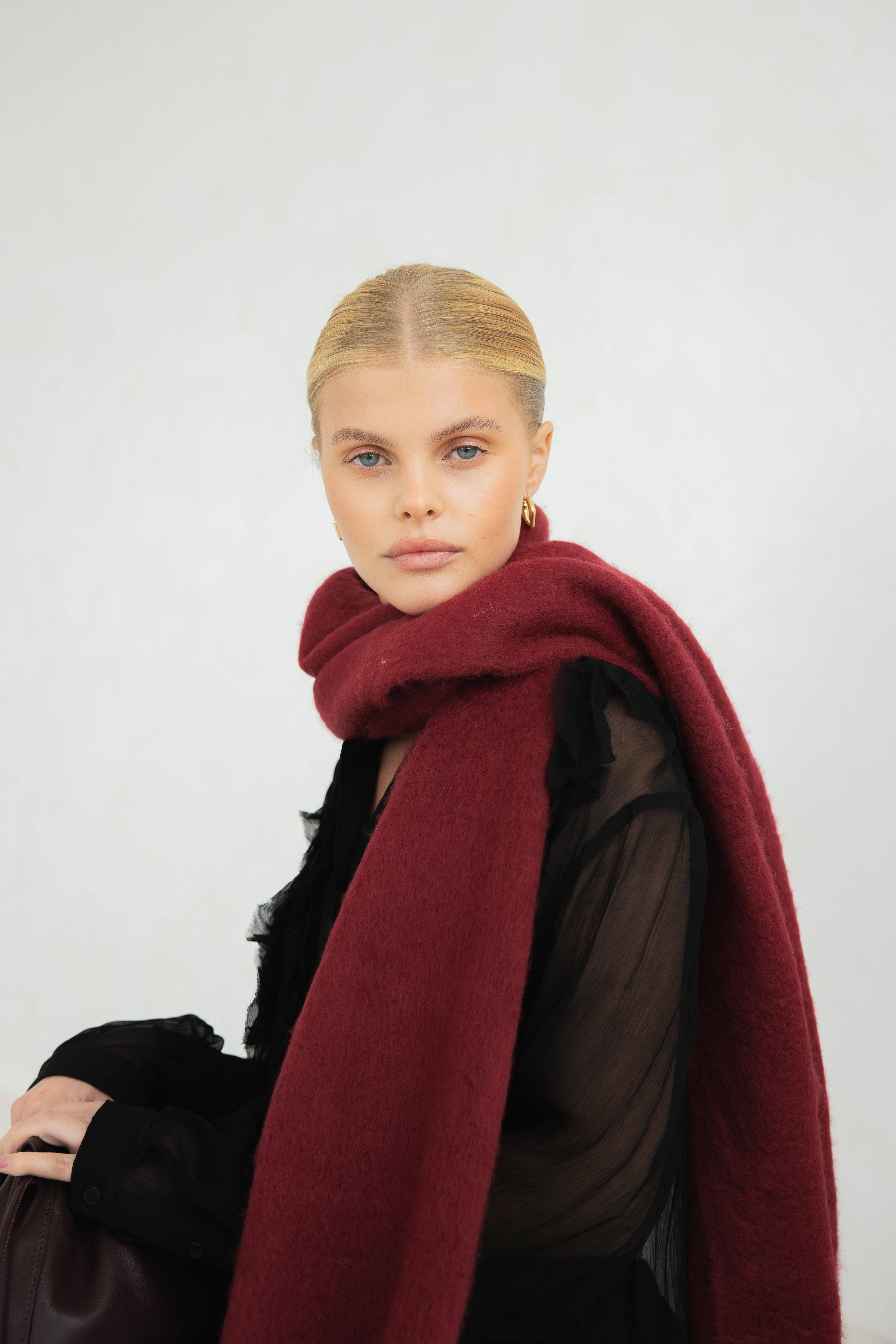 The Reykjavik Scarf - 100% Recycled - Burgundy - FW25 - Out of the Blue