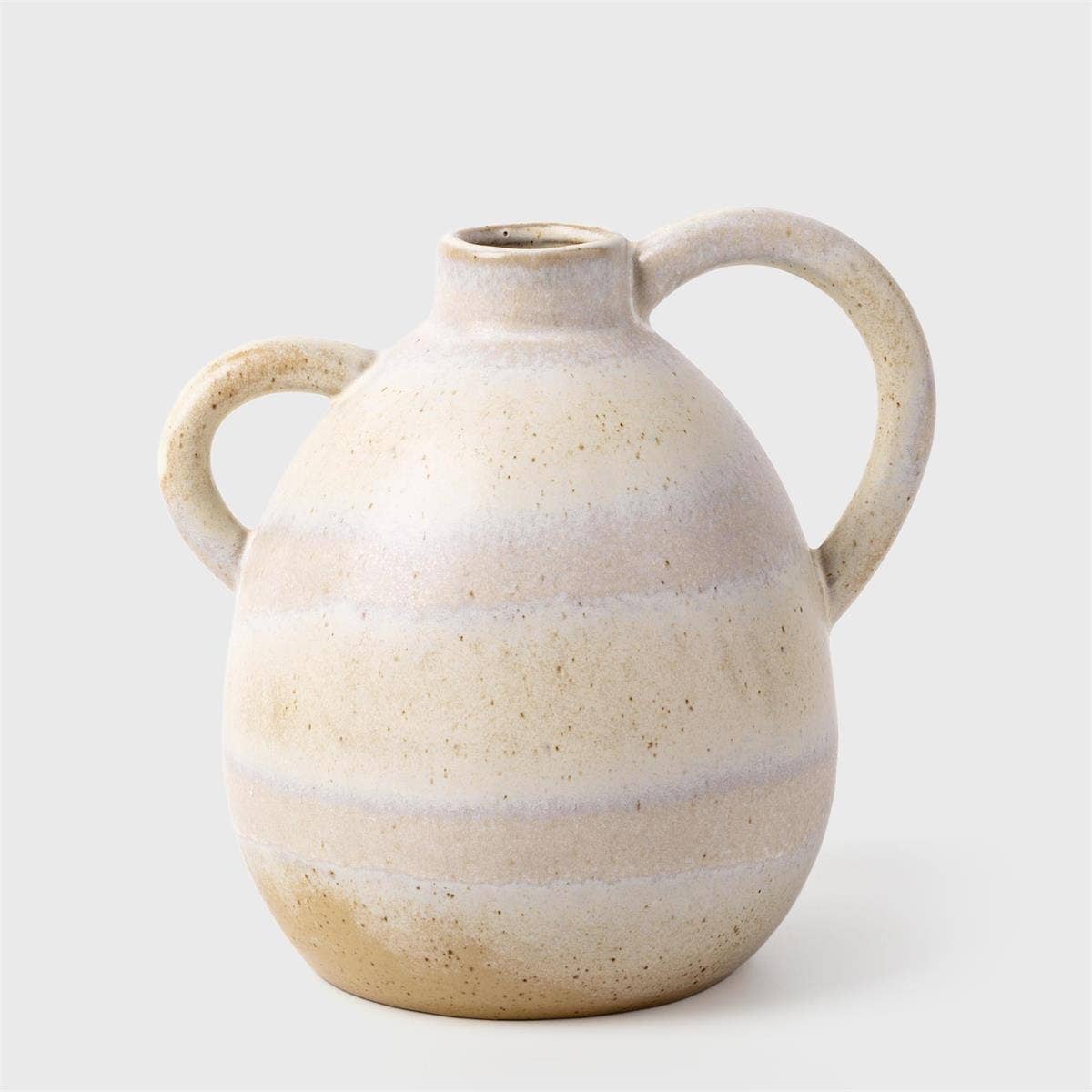 Reactive Glaze Ceramic Handled Vase - Out of the Blue