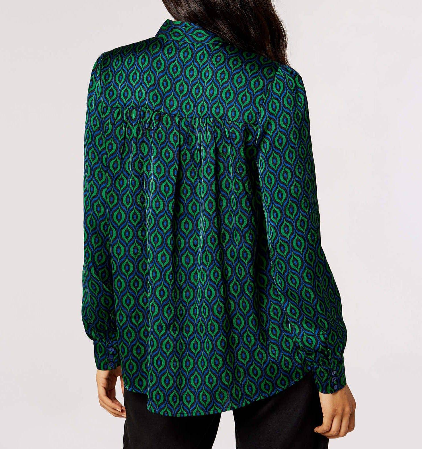 Geo print Blouse - Out of the Blue