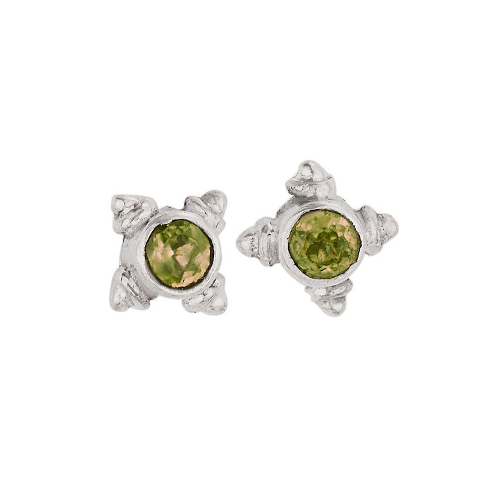 Peridot Sterling Silver Stud