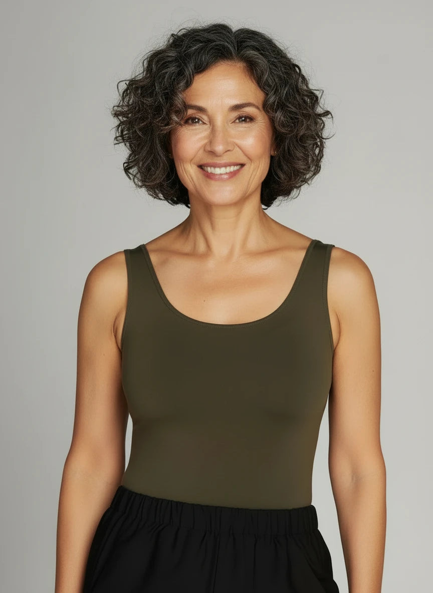 BAMBOO Double Scoop TANK - Out of the Blue