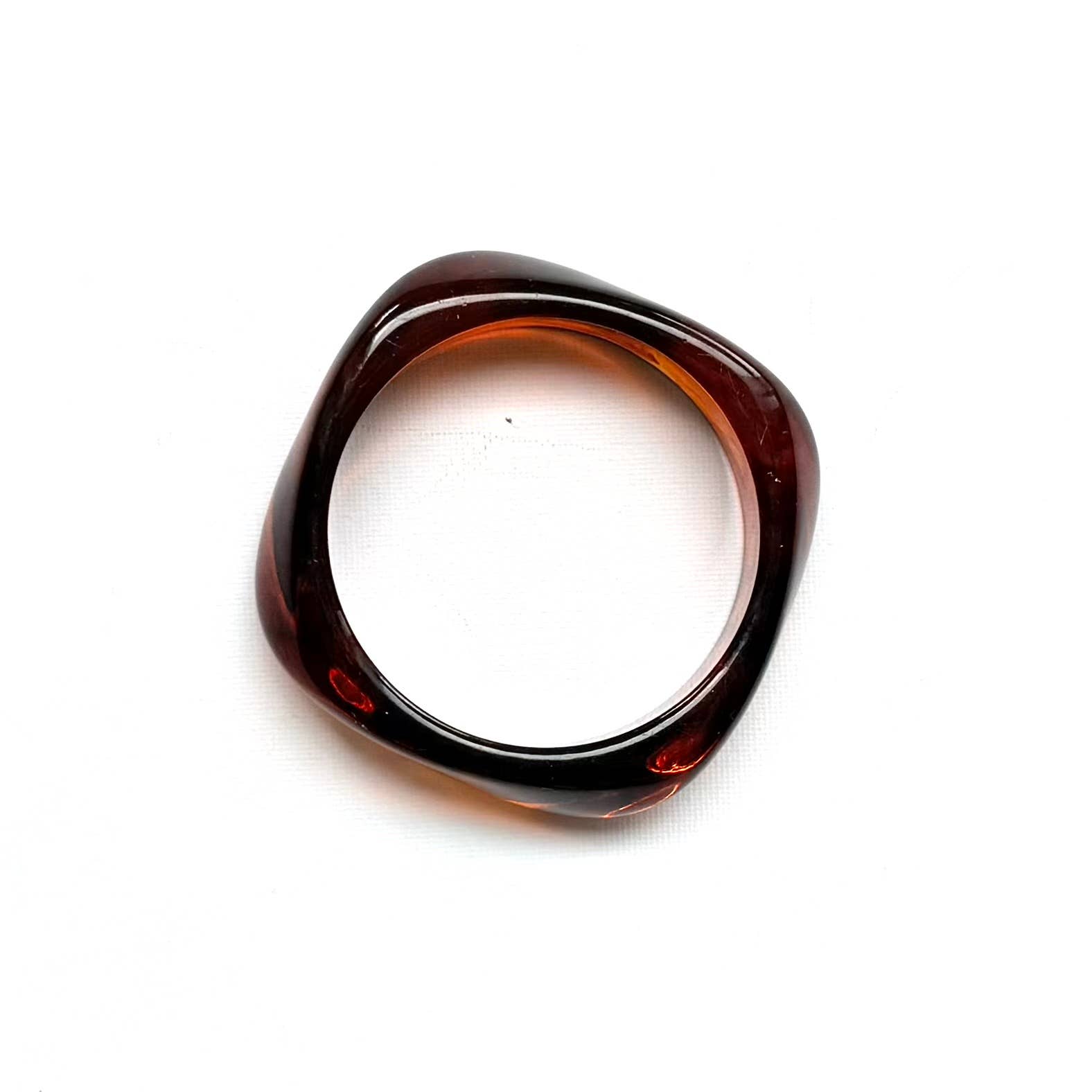 Swirl Acrylic Bangle Jewellery Amber Flame - Out of the Blue