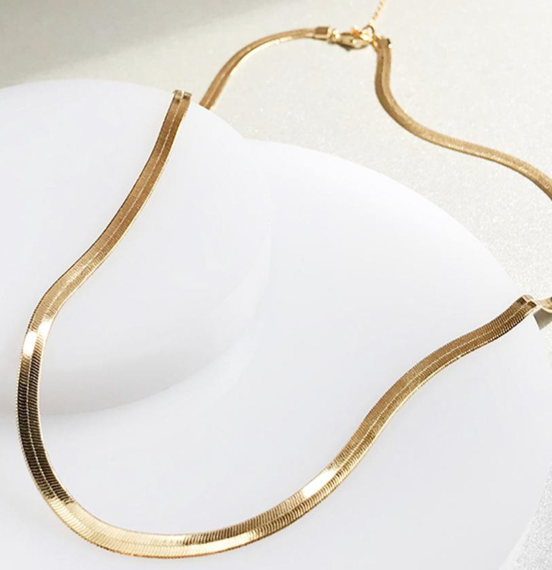 Wheat Flat Chain Necklace - Out of the Blue