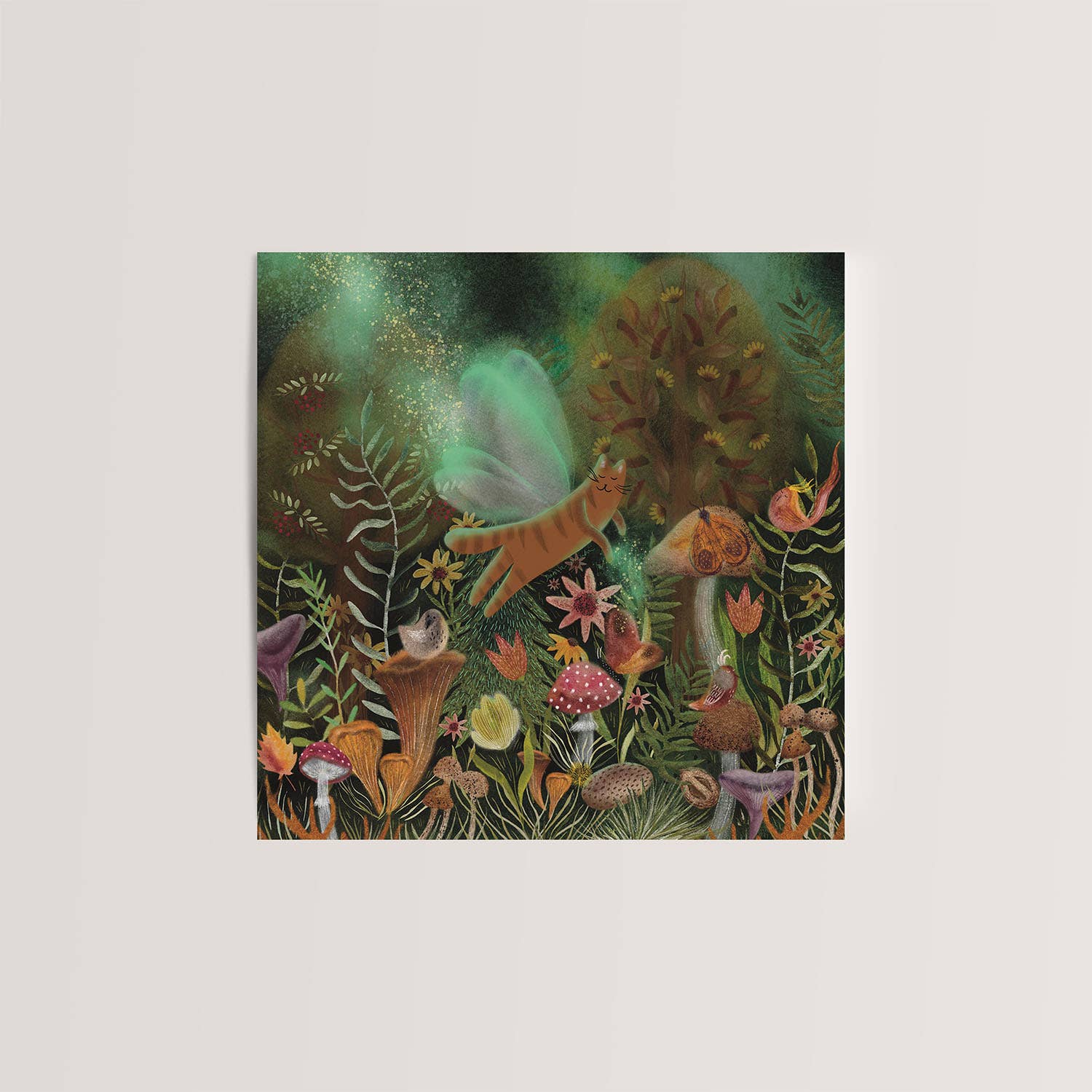 Magical Forest Cat Card - Out of the Blue
