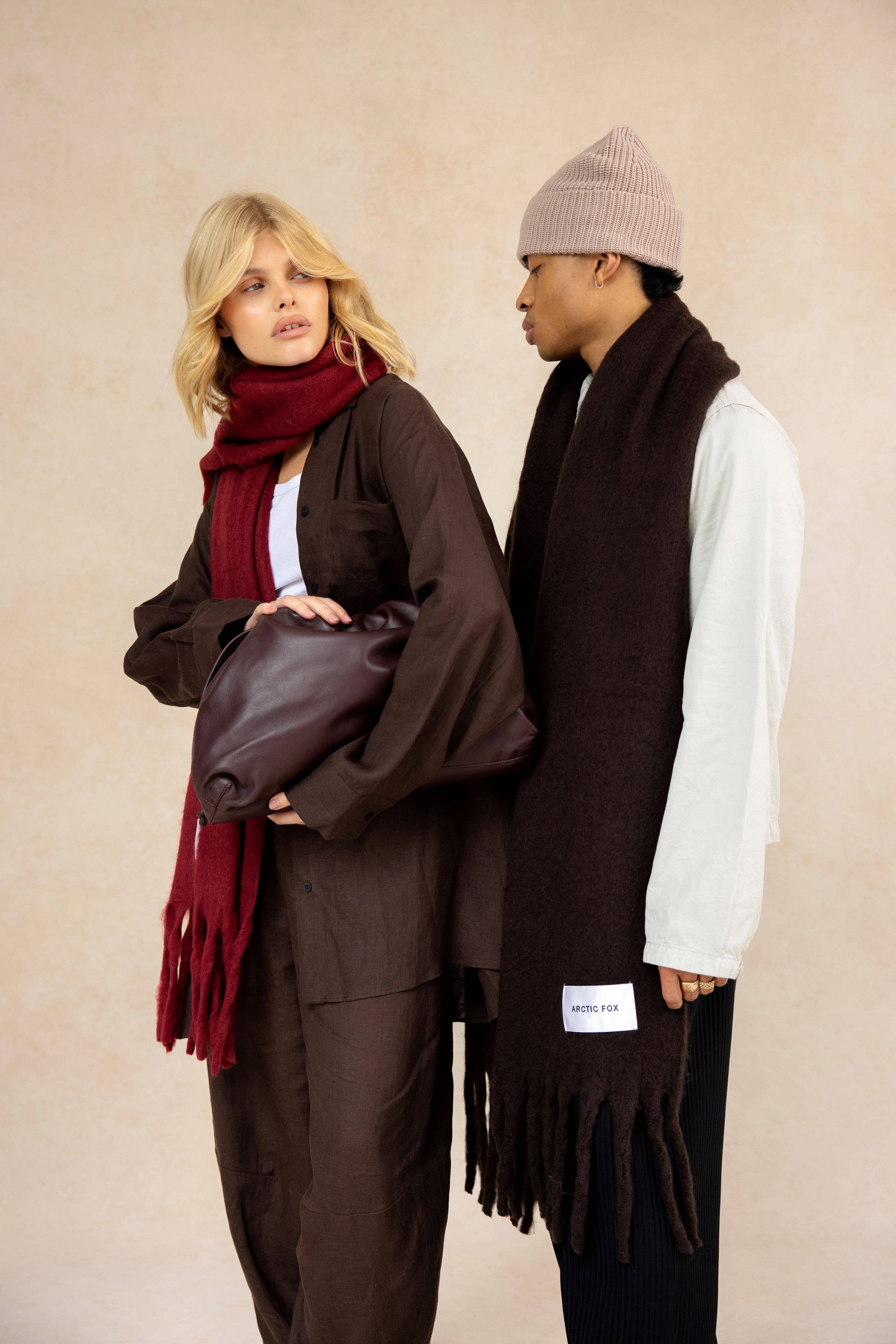 The Reykjavik Scarf - 100% Recycled - Burgundy - FW25 - Out of the Blue