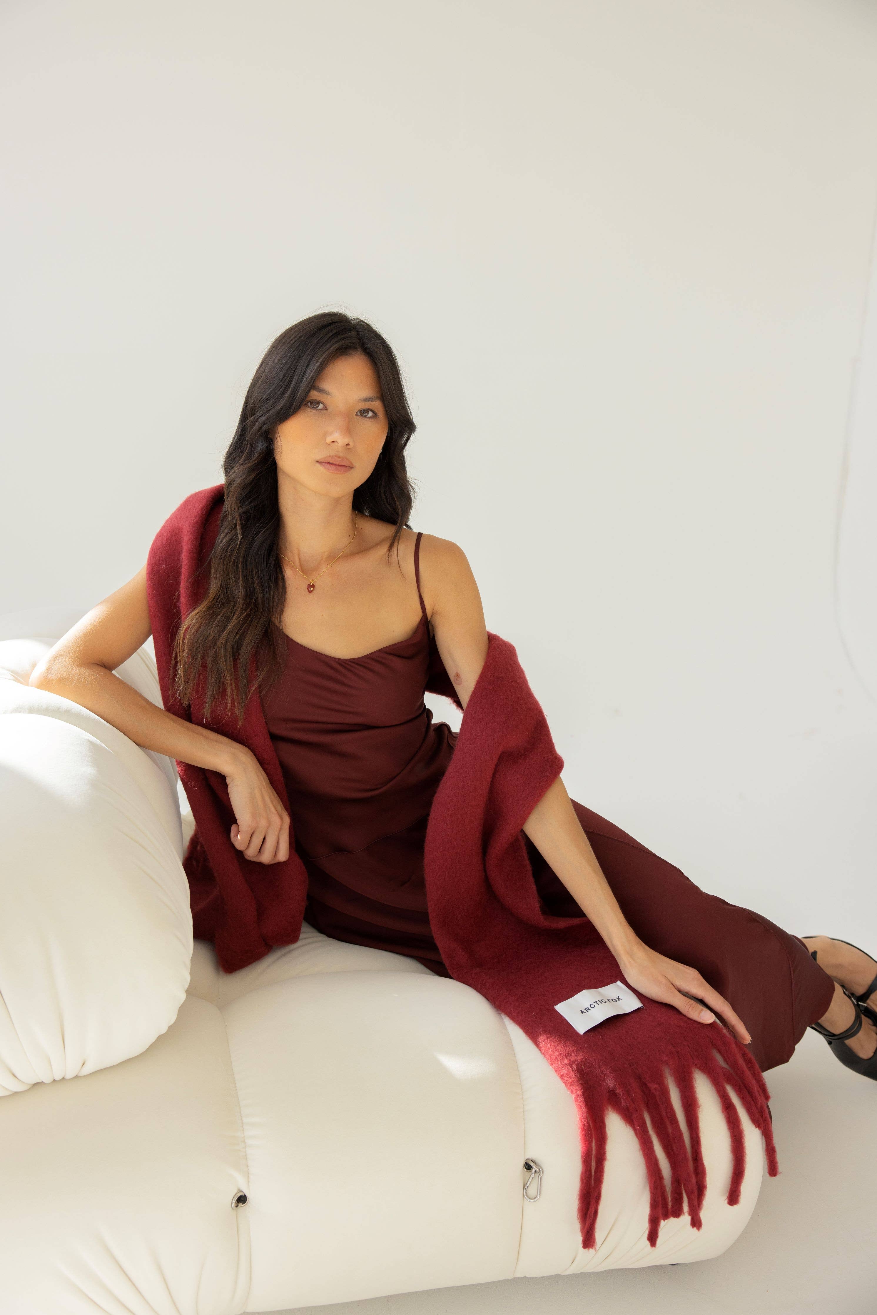 The Reykjavik Scarf - 100% Recycled - Burgundy - FW25 - Out of the Blue