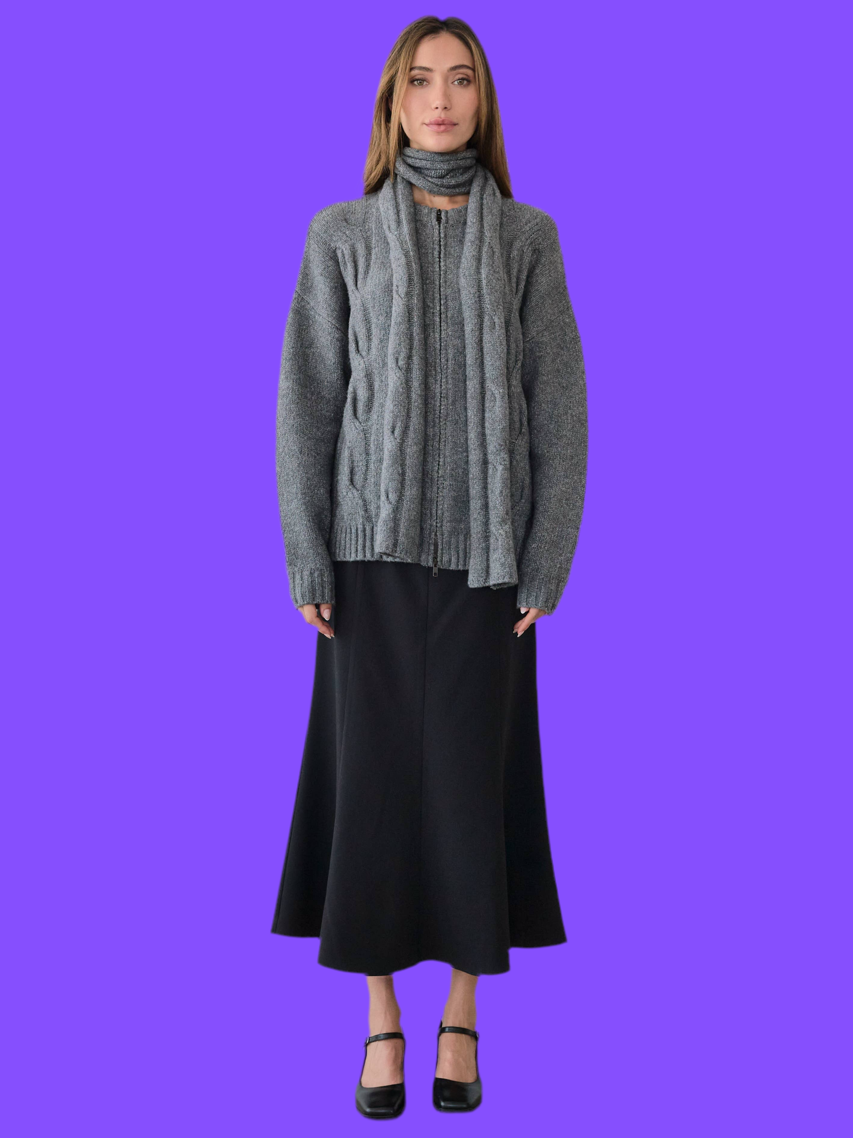 The Gillian Cardigan with Scarf