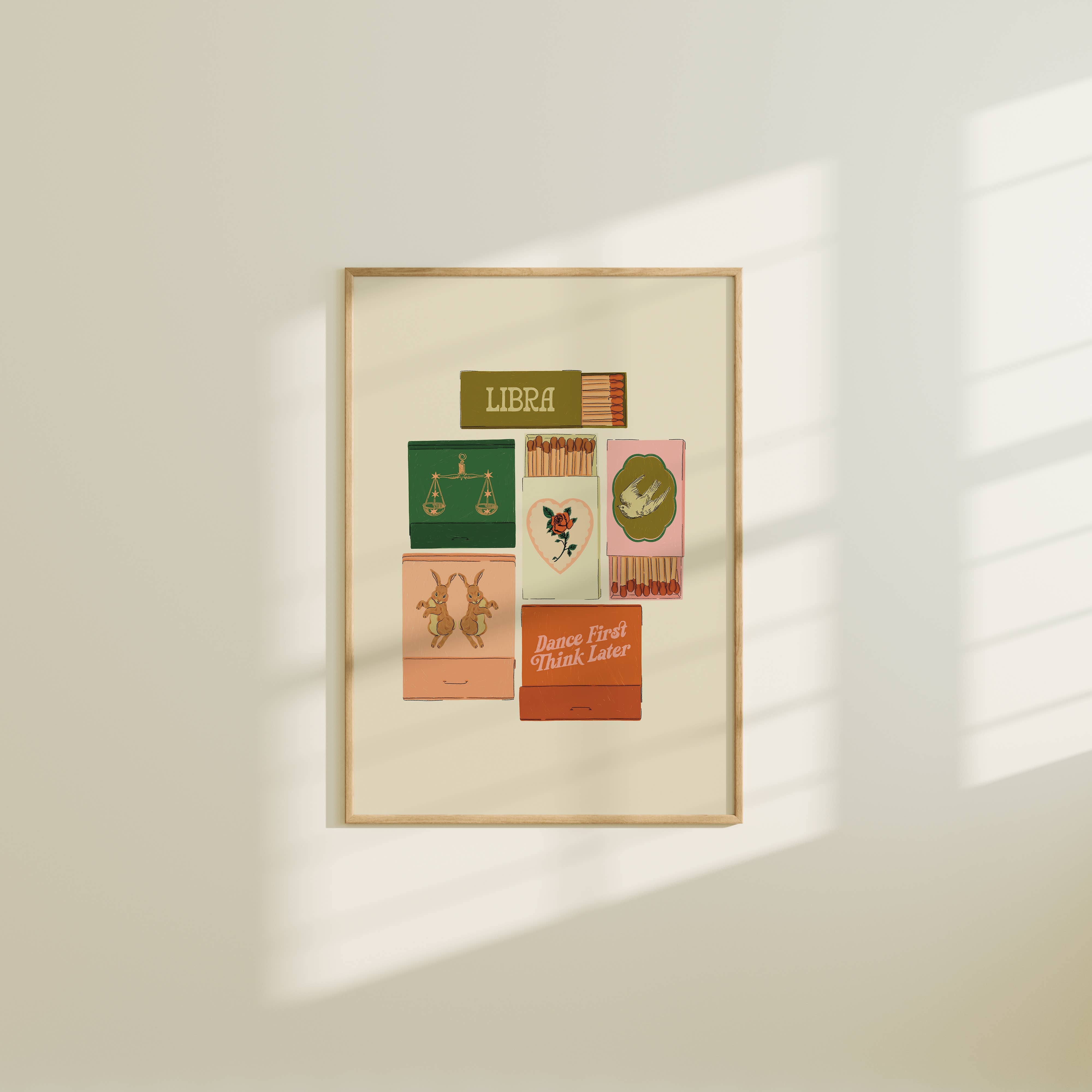 Zodiac Vintage Matchbox Prints - Out of the Blue