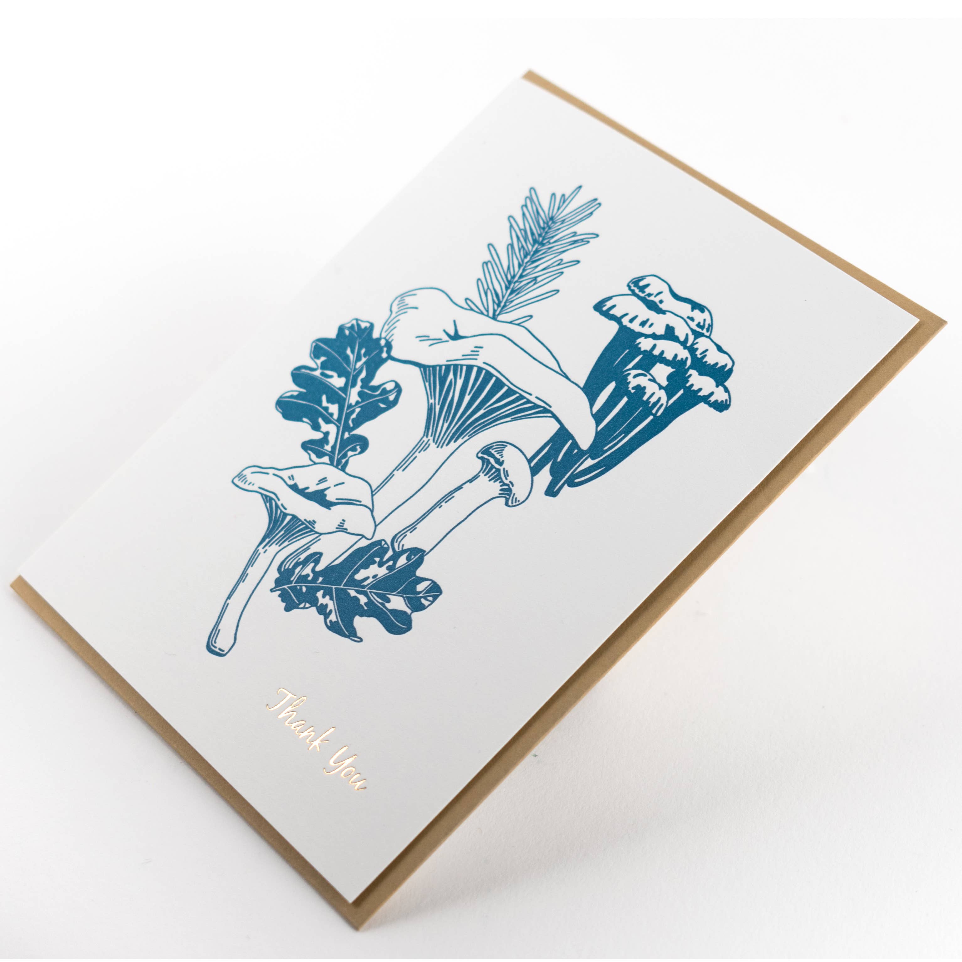 Chanterelle Mushroom Card - Out of the Blue