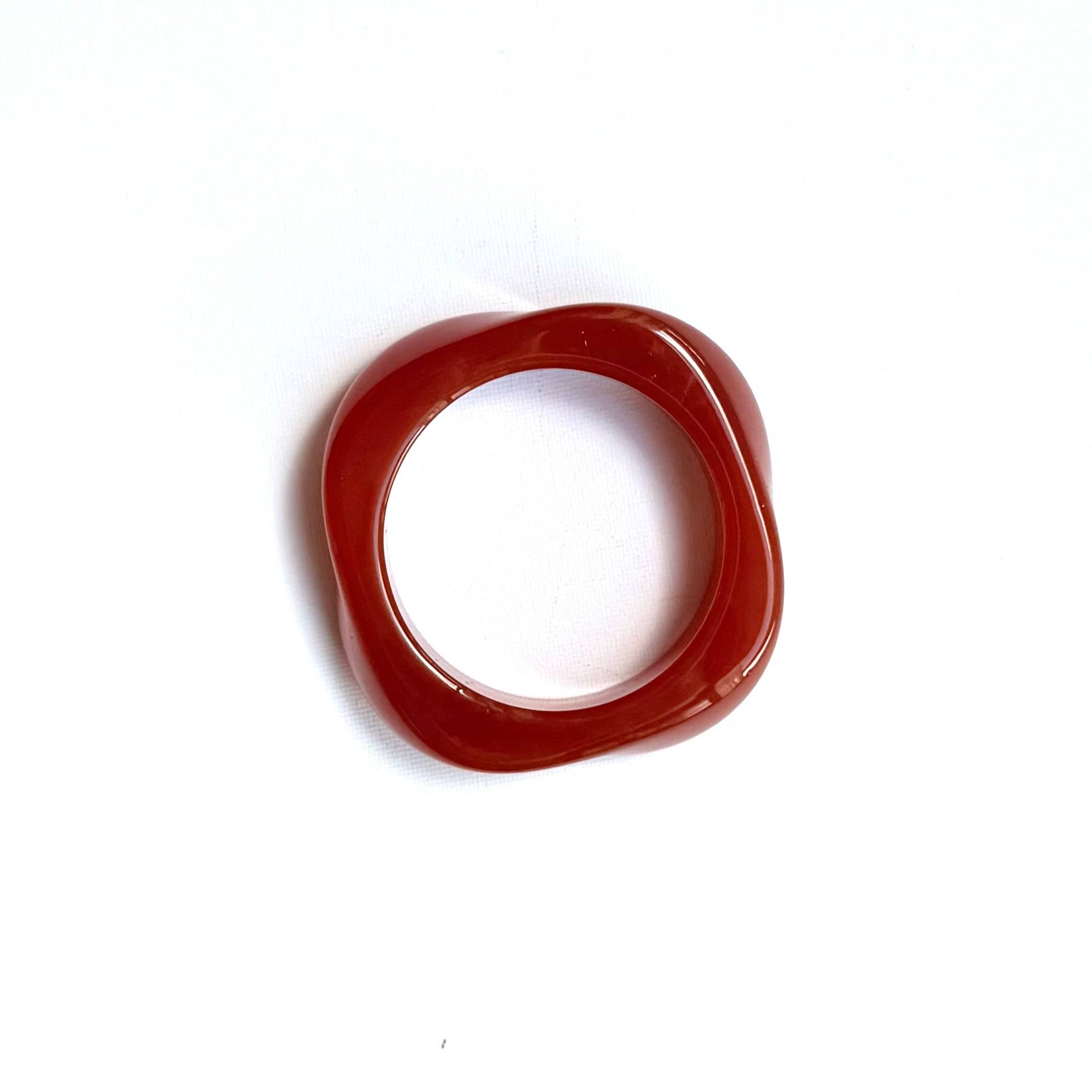 Swirl Chunky Acrylic Bangle Jewellery Red Wine - Out of the Blue