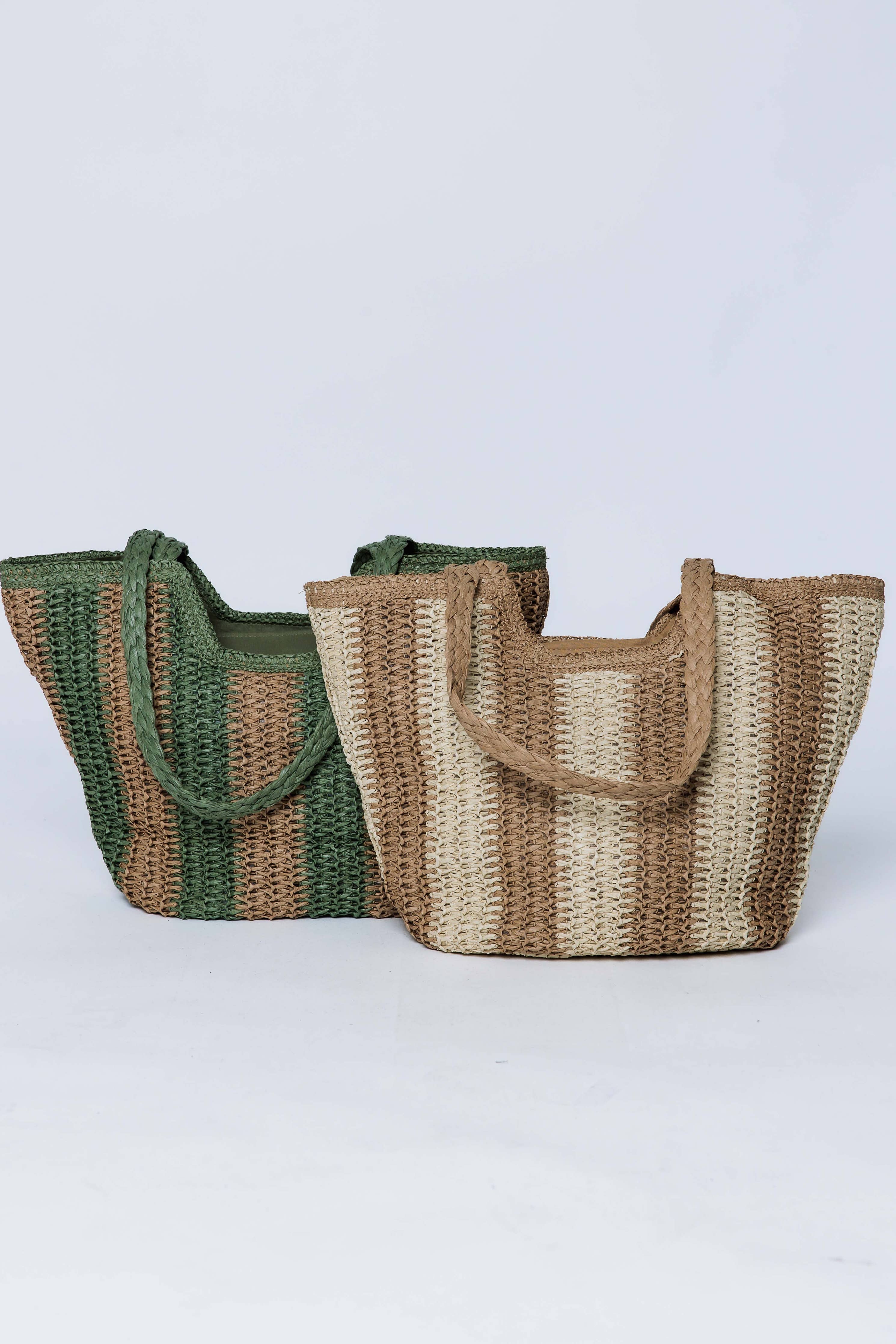 Sunny Days-Straw Tote 4 pack - Out of the Blue