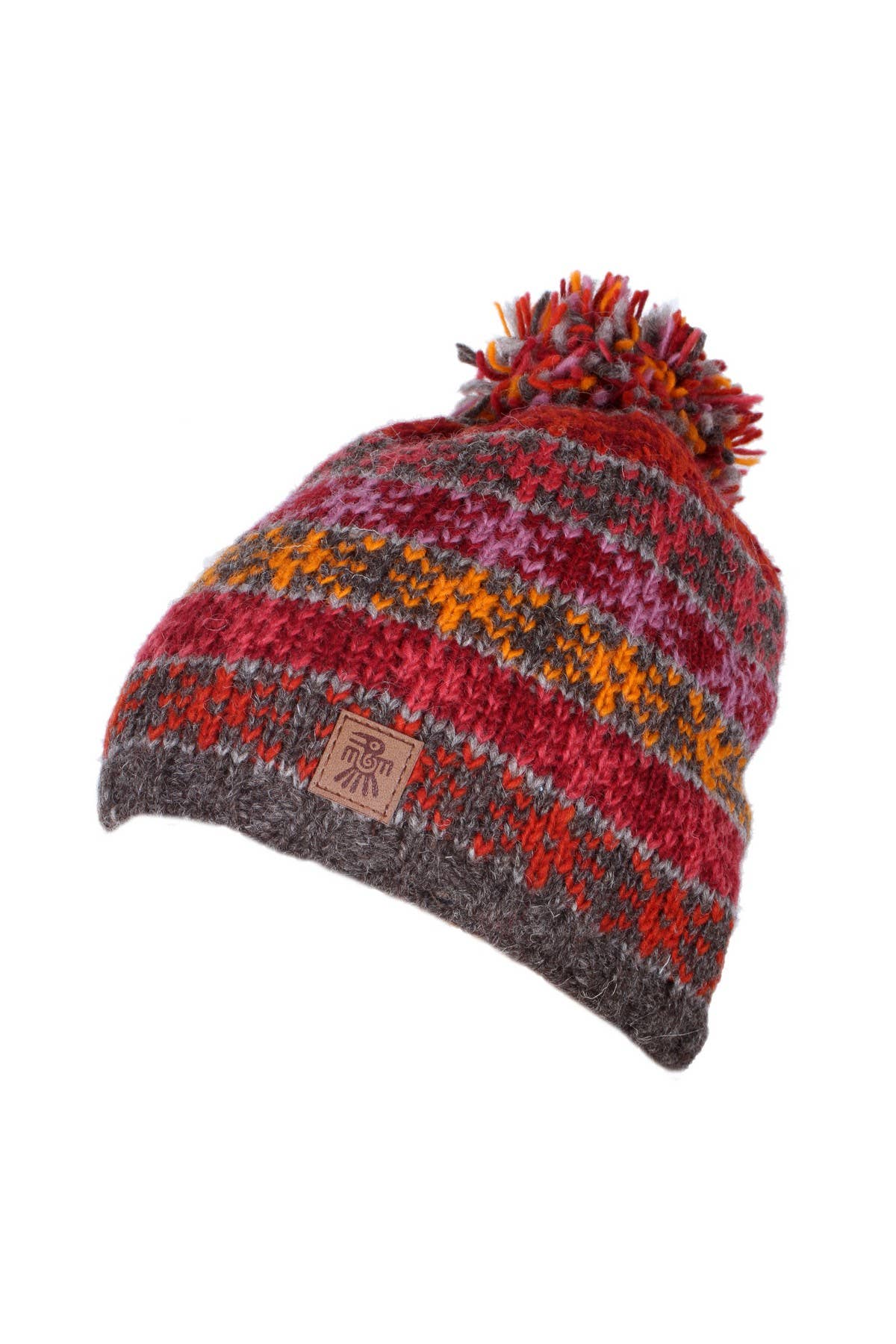 Fair Isle Pattern Bobble Hat