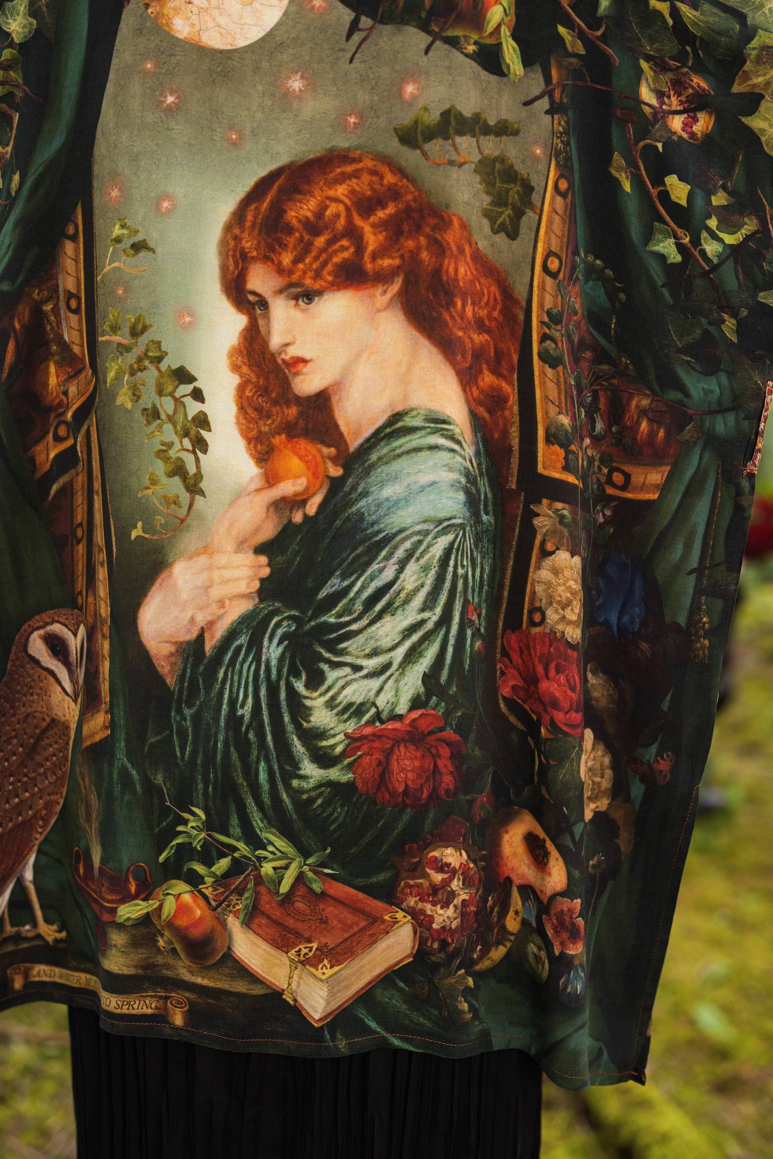 Solstice Matineé (mid-length) duster w/ Persephone & Moon