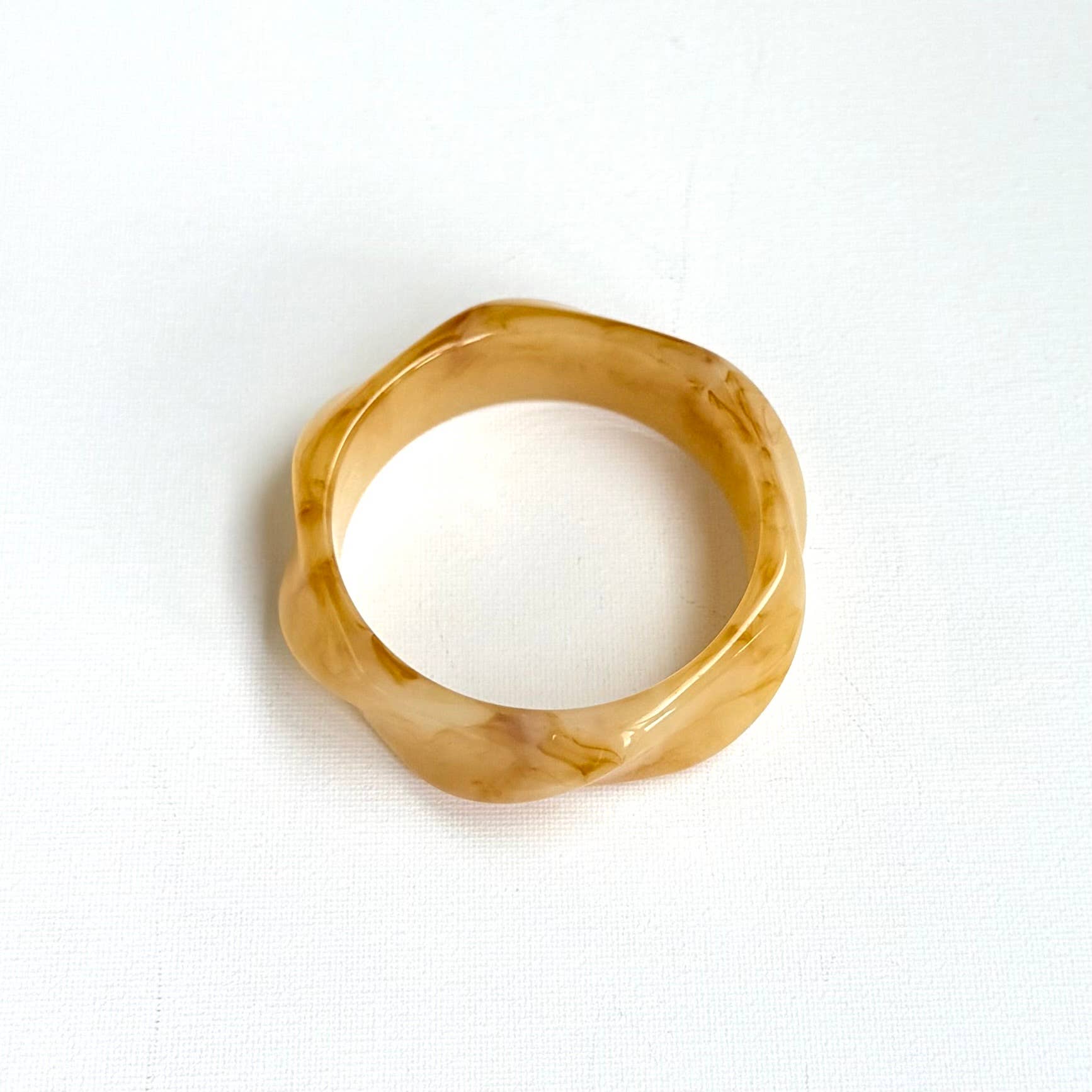 Acrylic Wave Bangle Jewellery Honey - Out of the Blue