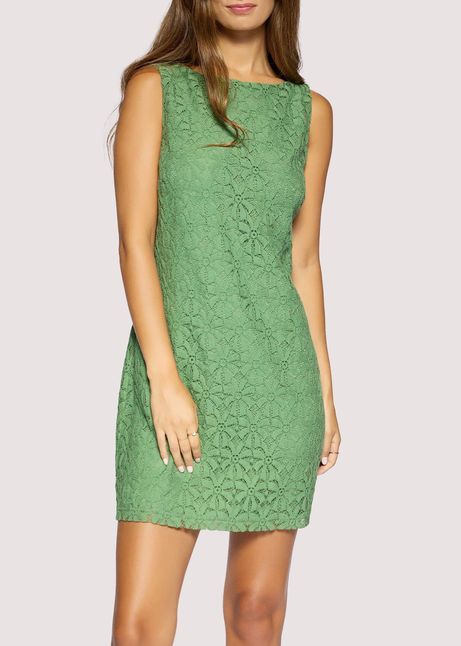 Marisol Mini Dress - Summer Green Low Round Back - Out of the Blue