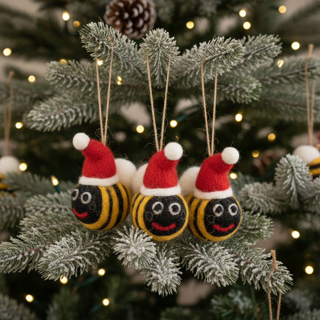 Felt Mini Christmas Bee's (Set of 3)\