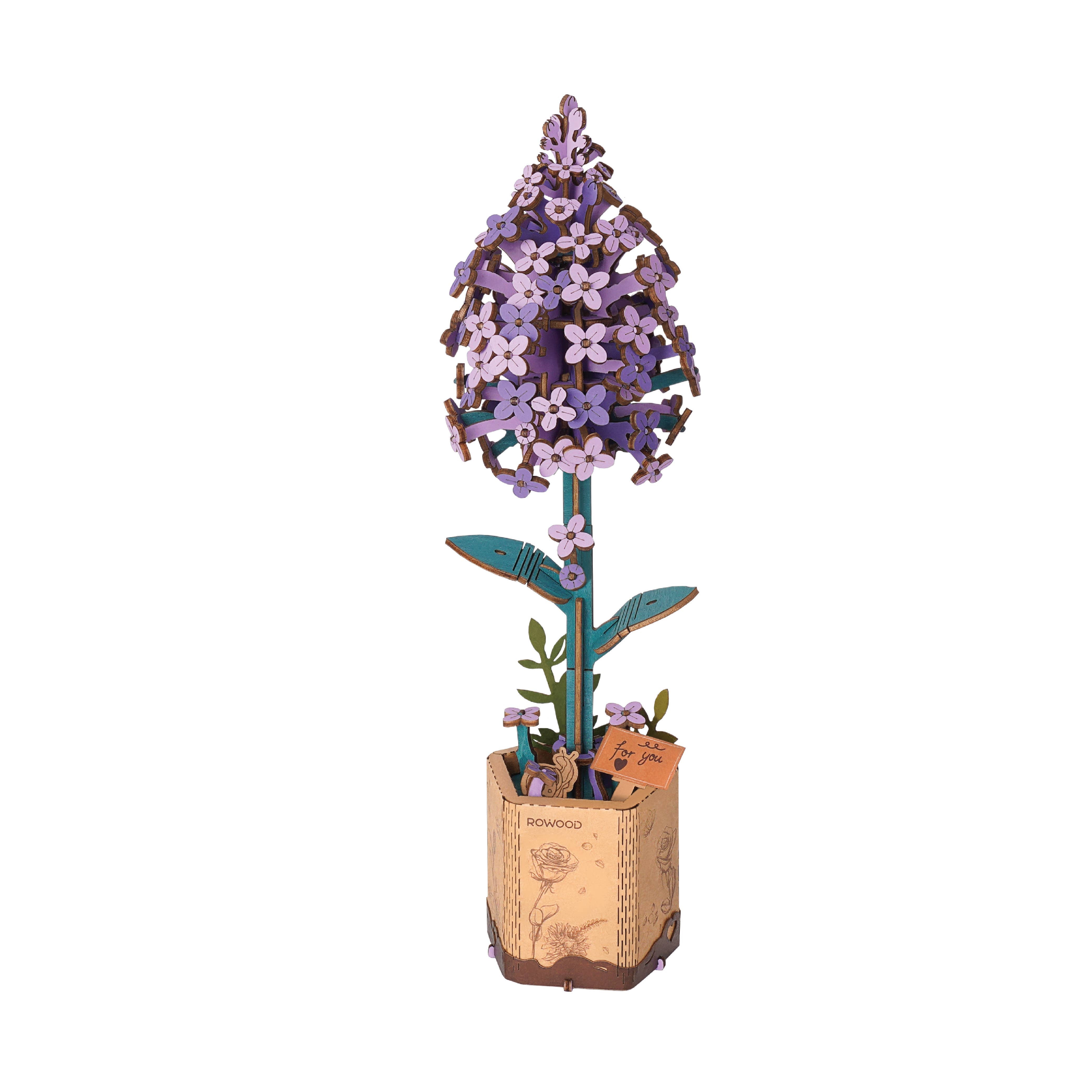 Lilac 3D Wooden Flower Puzzle - Out of the Blue