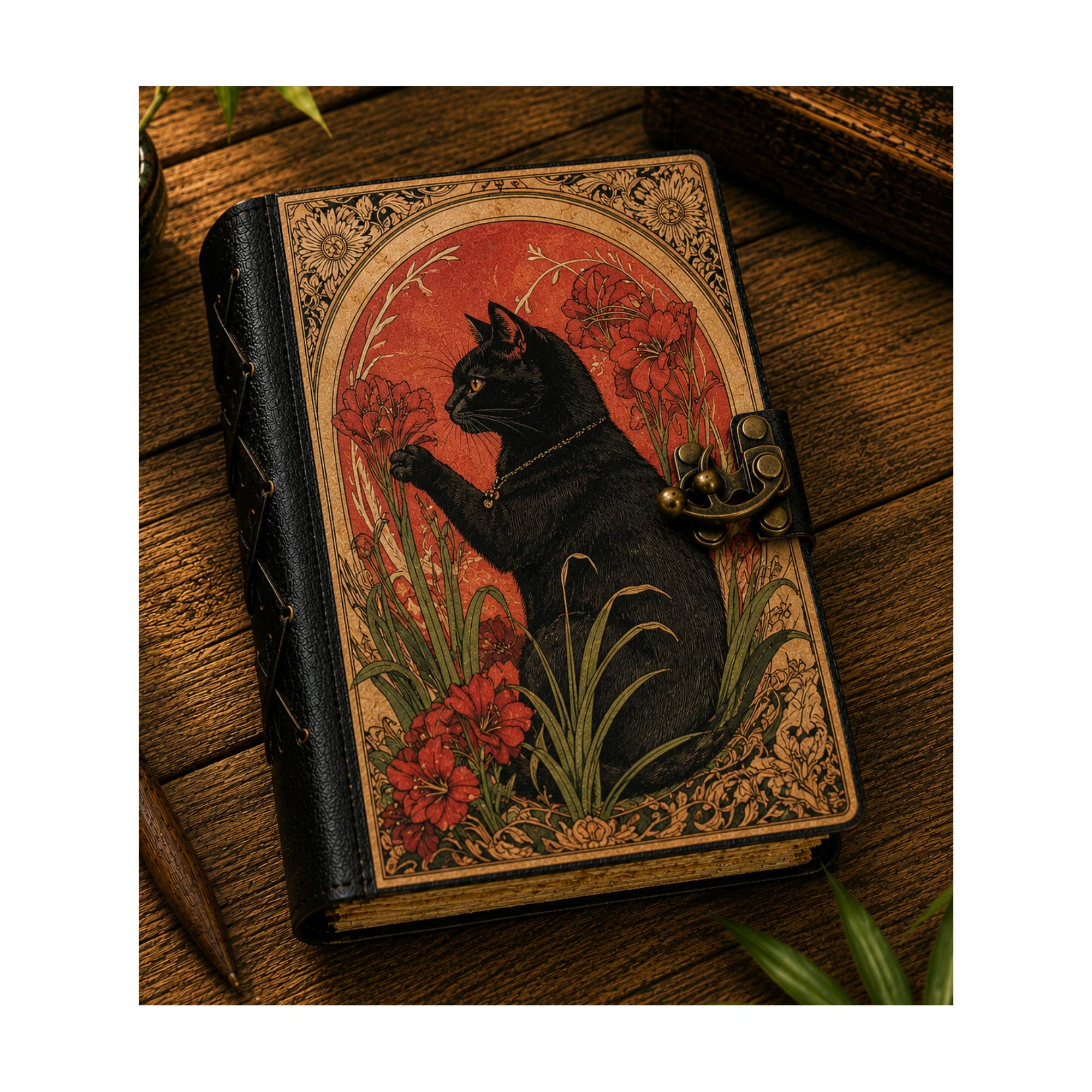 Cat Leather Journal