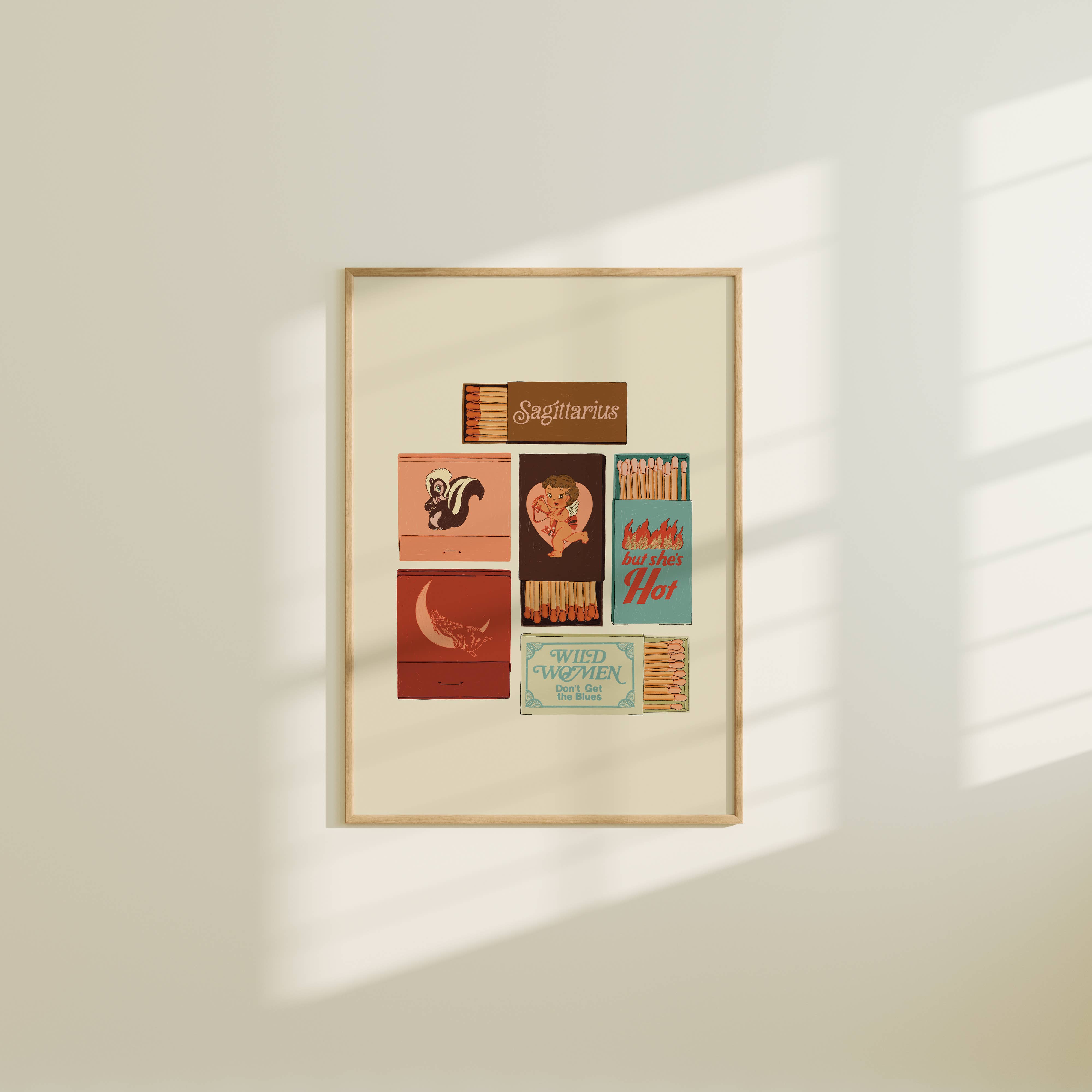 Zodiac Vintage Matchbox Prints - Out of the Blue