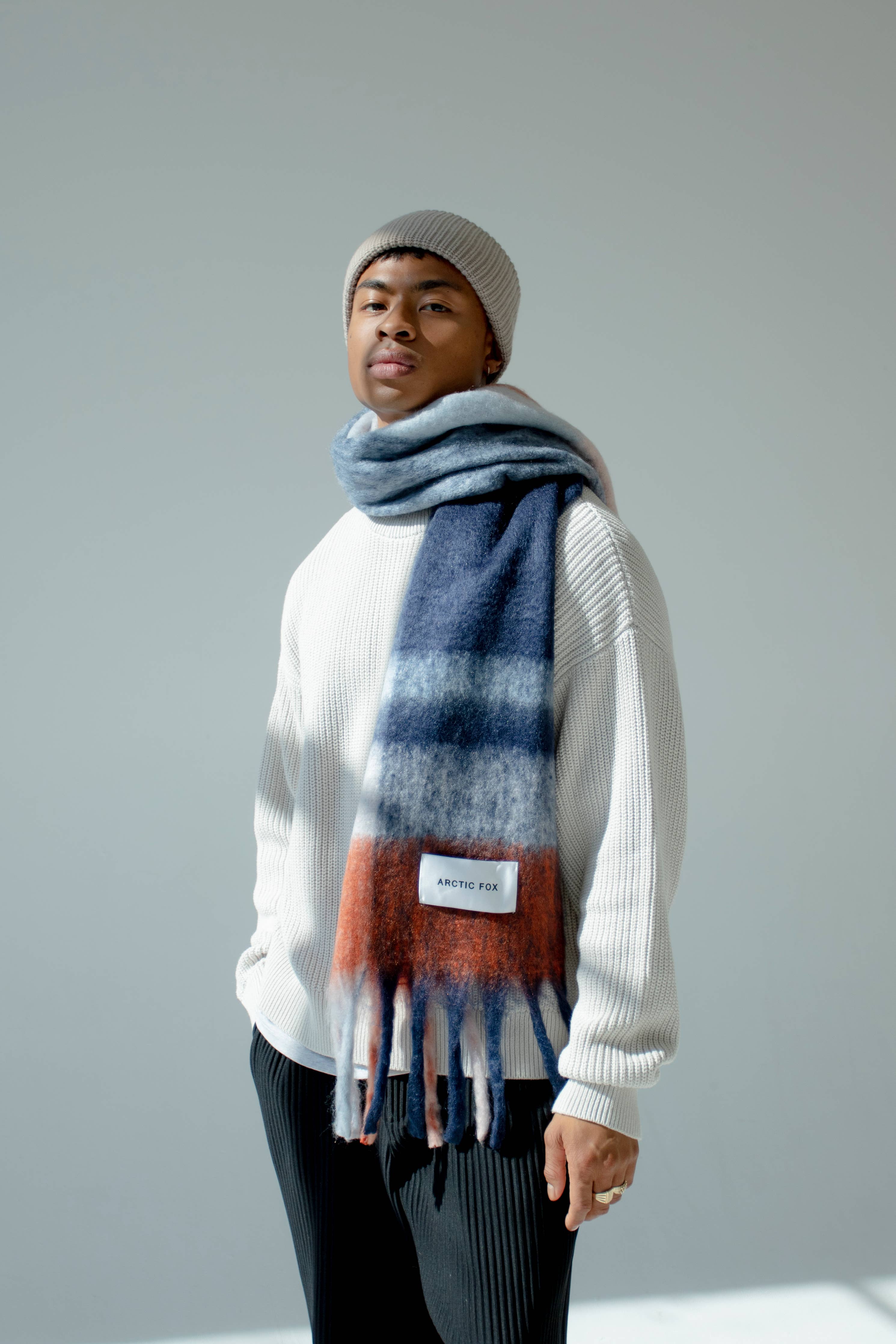 The Stockholm Scarf - 100% Recycled - Winter Lagoon - AW23 - Out of the Blue