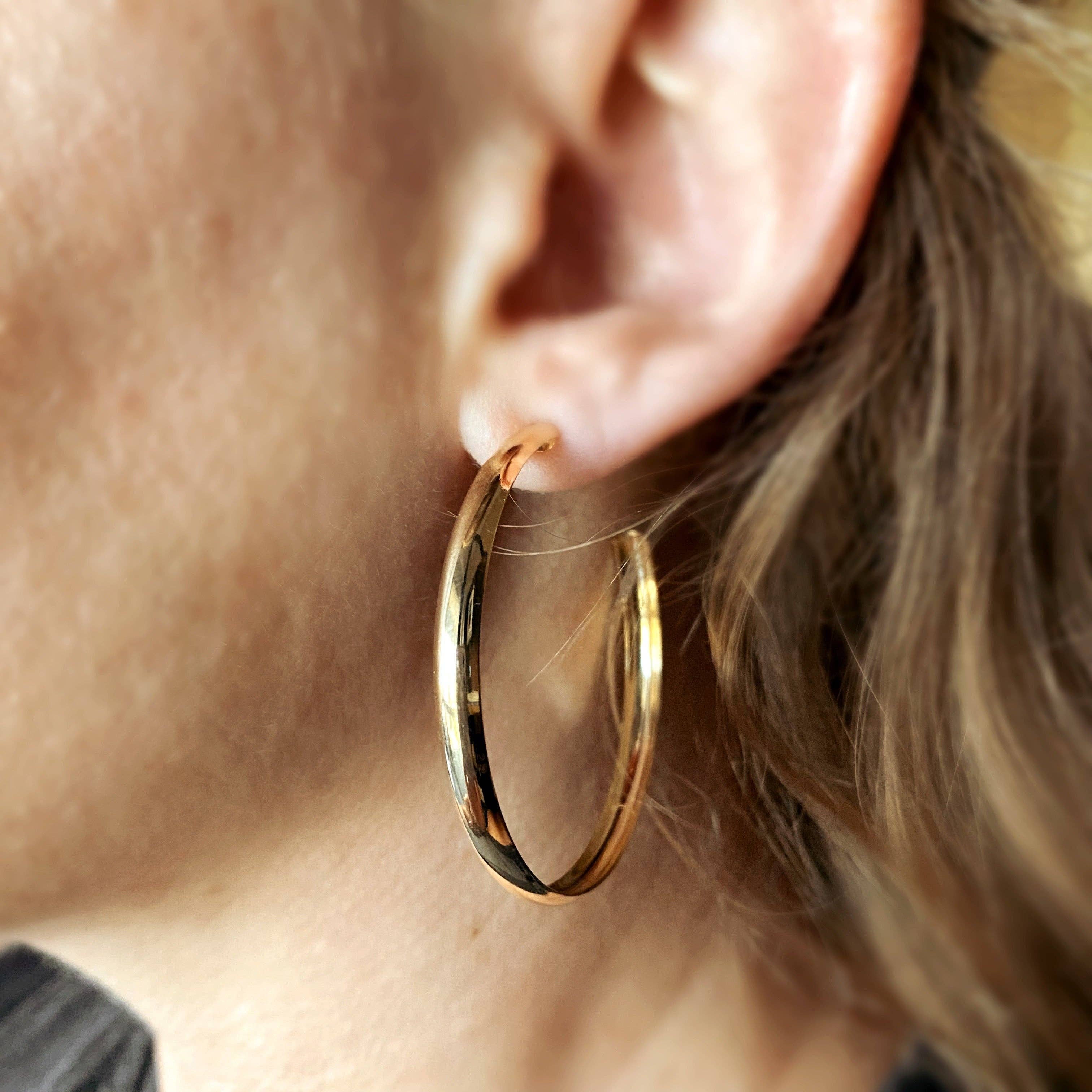 18k Gold Filled Hoop Earrings