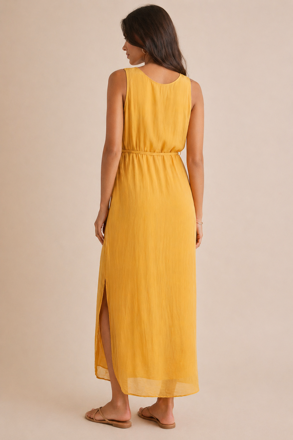 Golden Hour Silk Dress - Out of the Blue