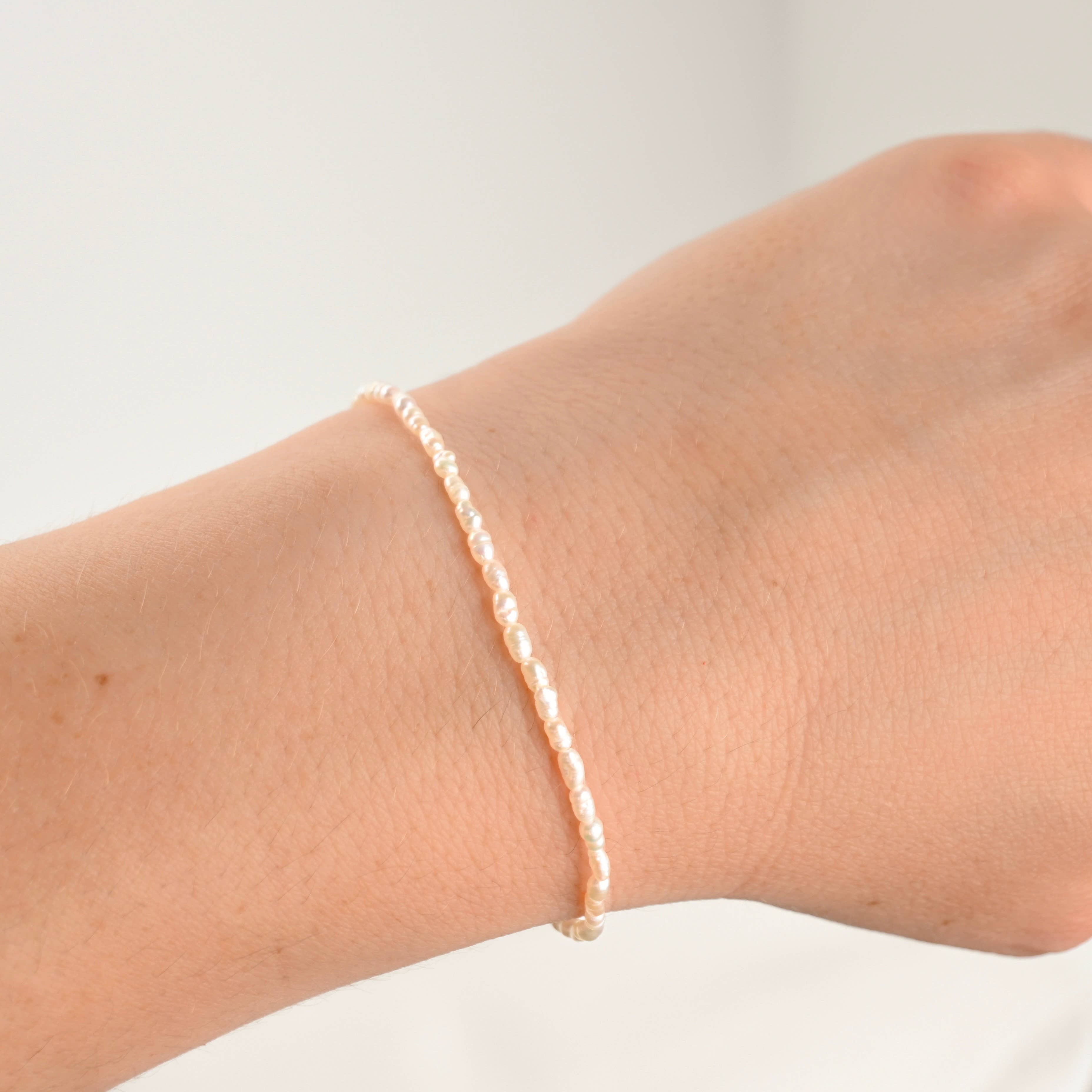 Rice Freshwater Pearl Toggle Clasp Bracelet - Out of the Blue