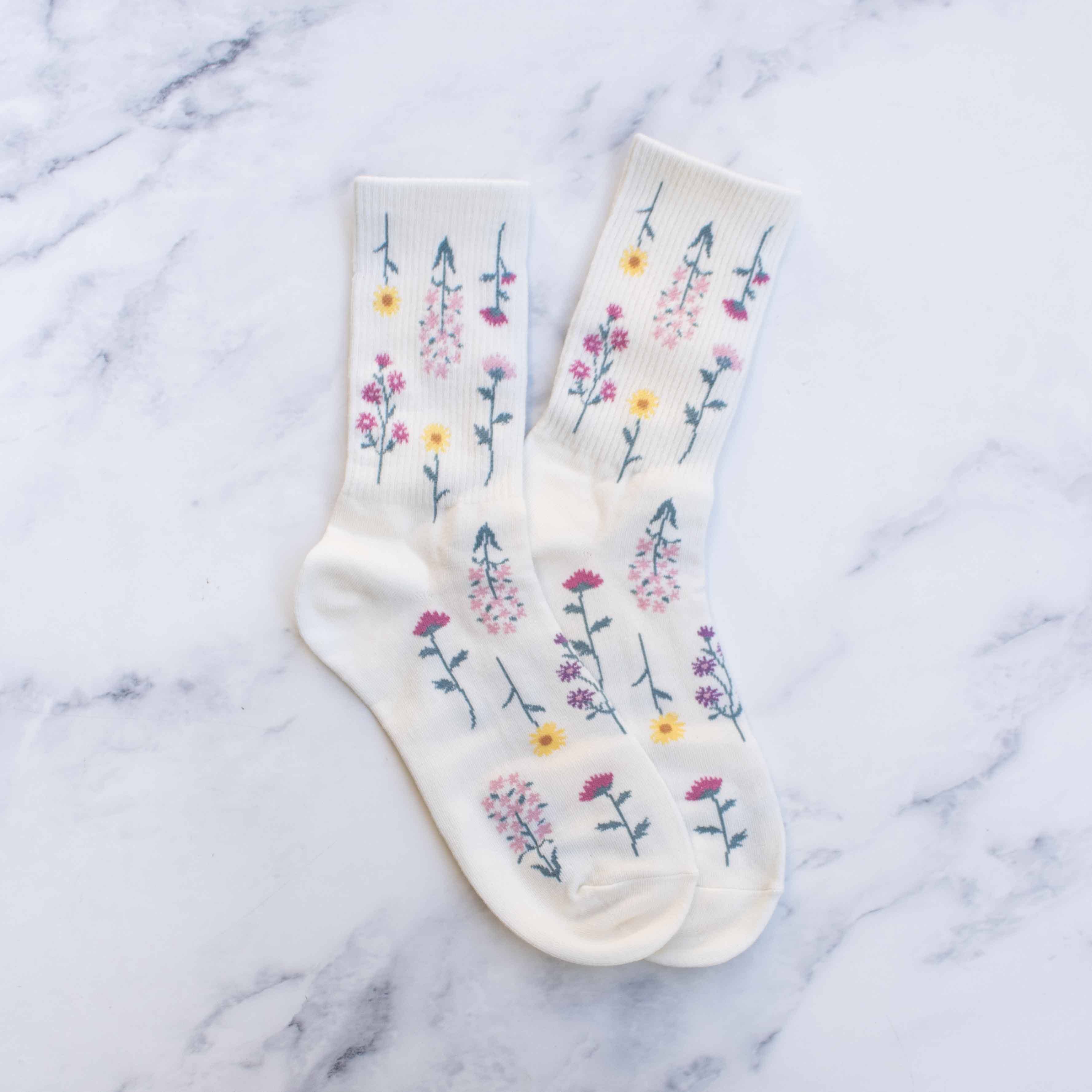 Botanical Garden Socks - Out of the Blue