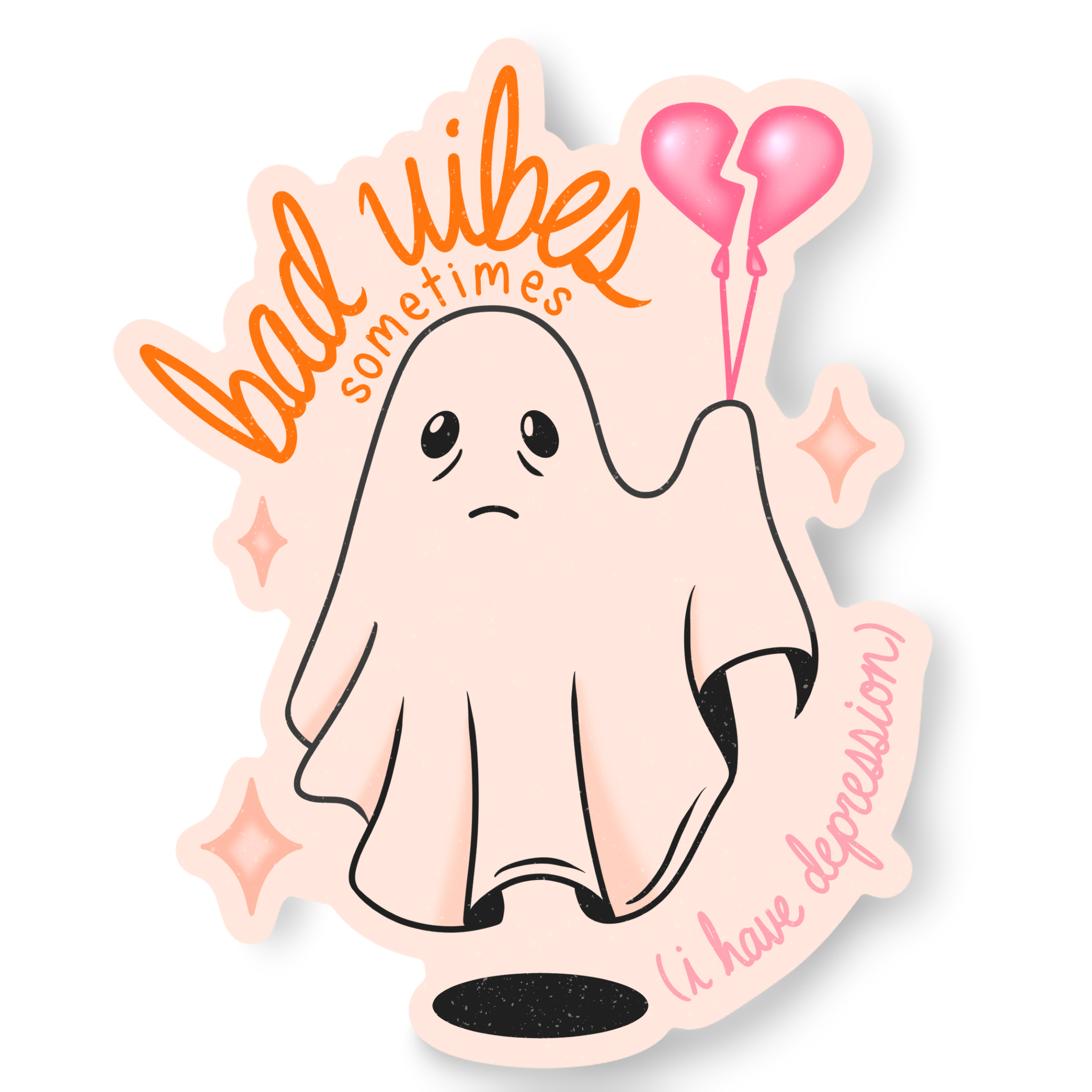 Bad Vibes Sometimes Sticker - Out of the Blue