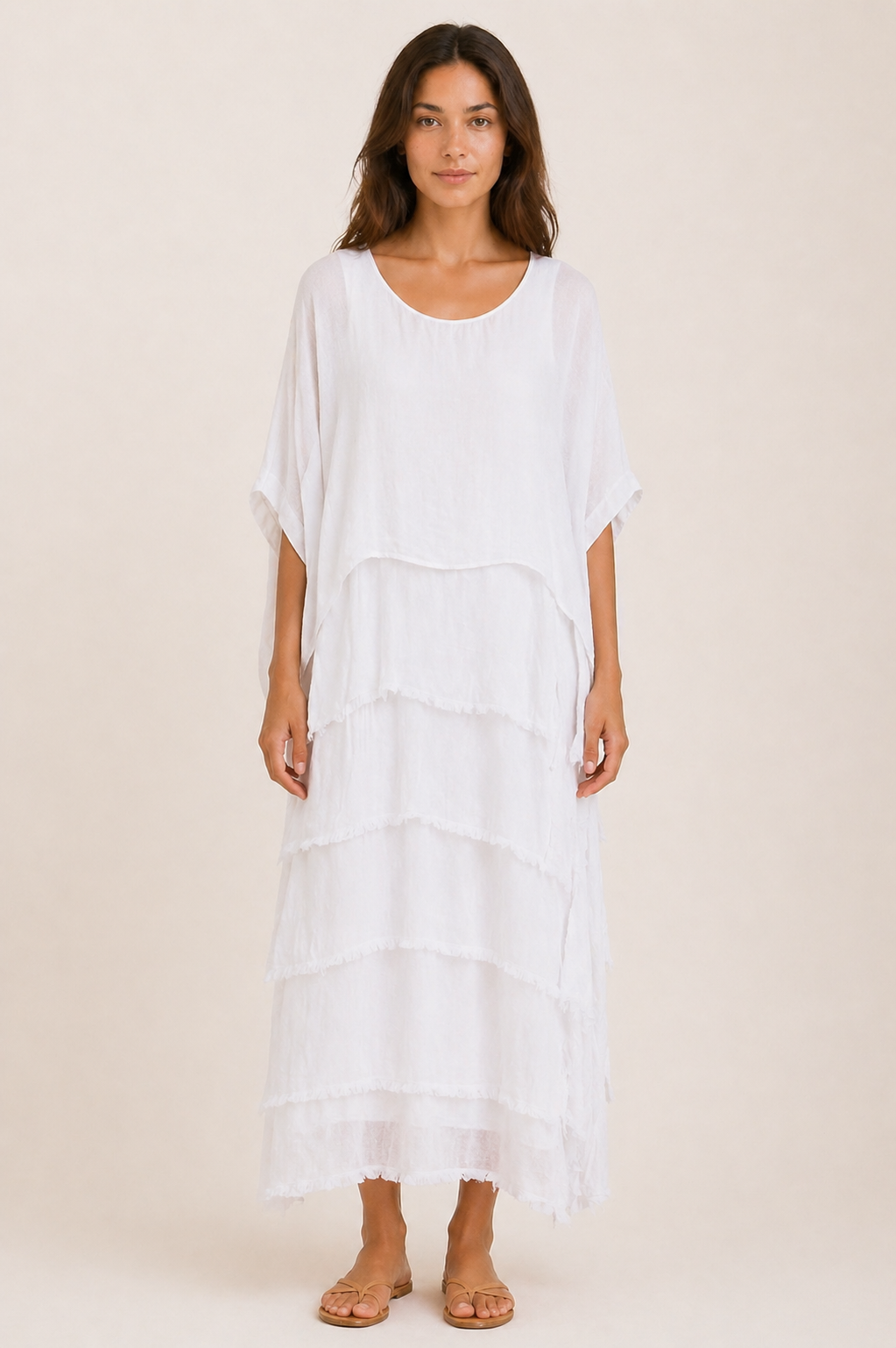 Layla Ruffled Silk Dress - Out of the Blue