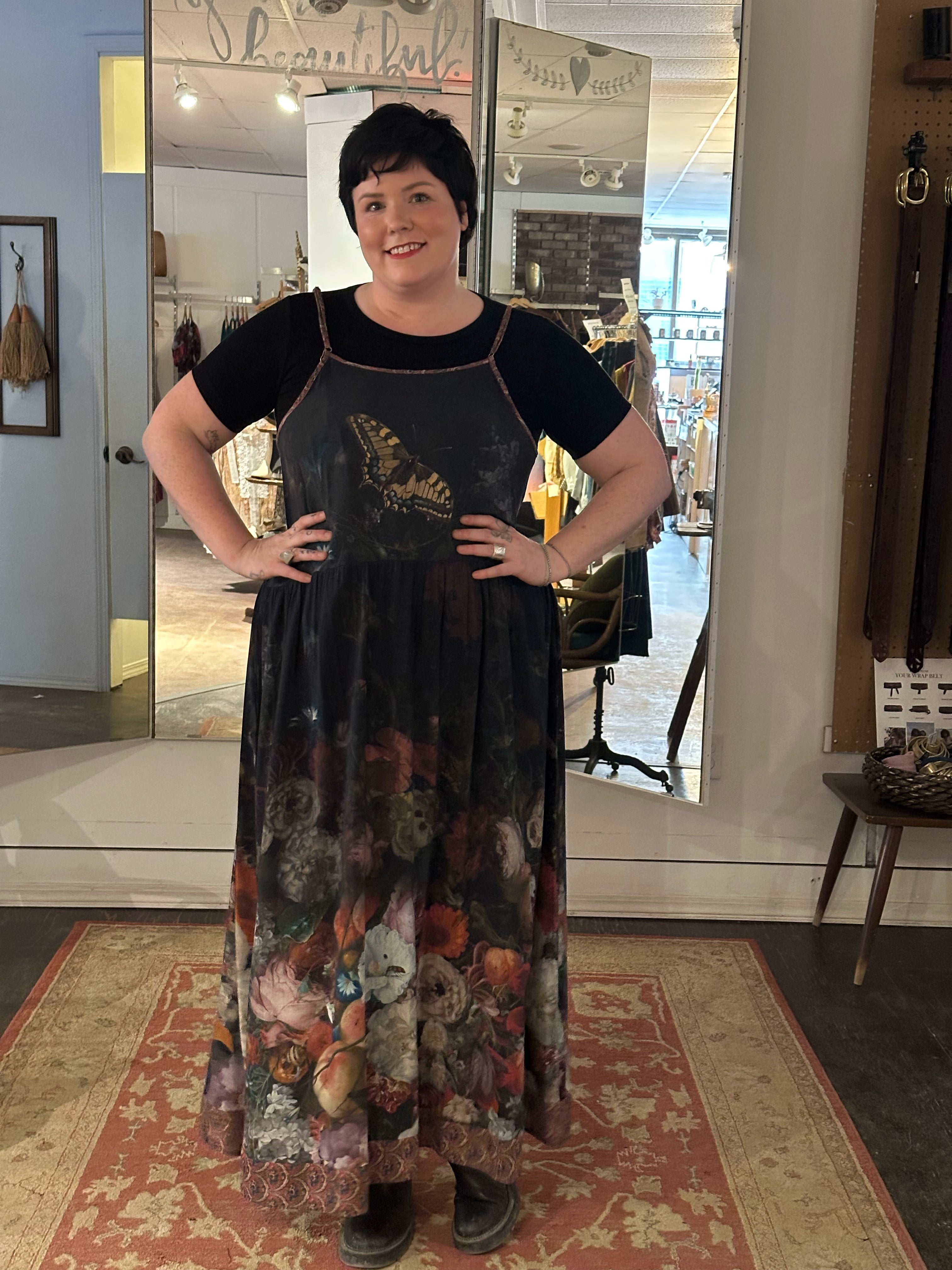 Flight of Fancy Slip Dress - Out of the Blue