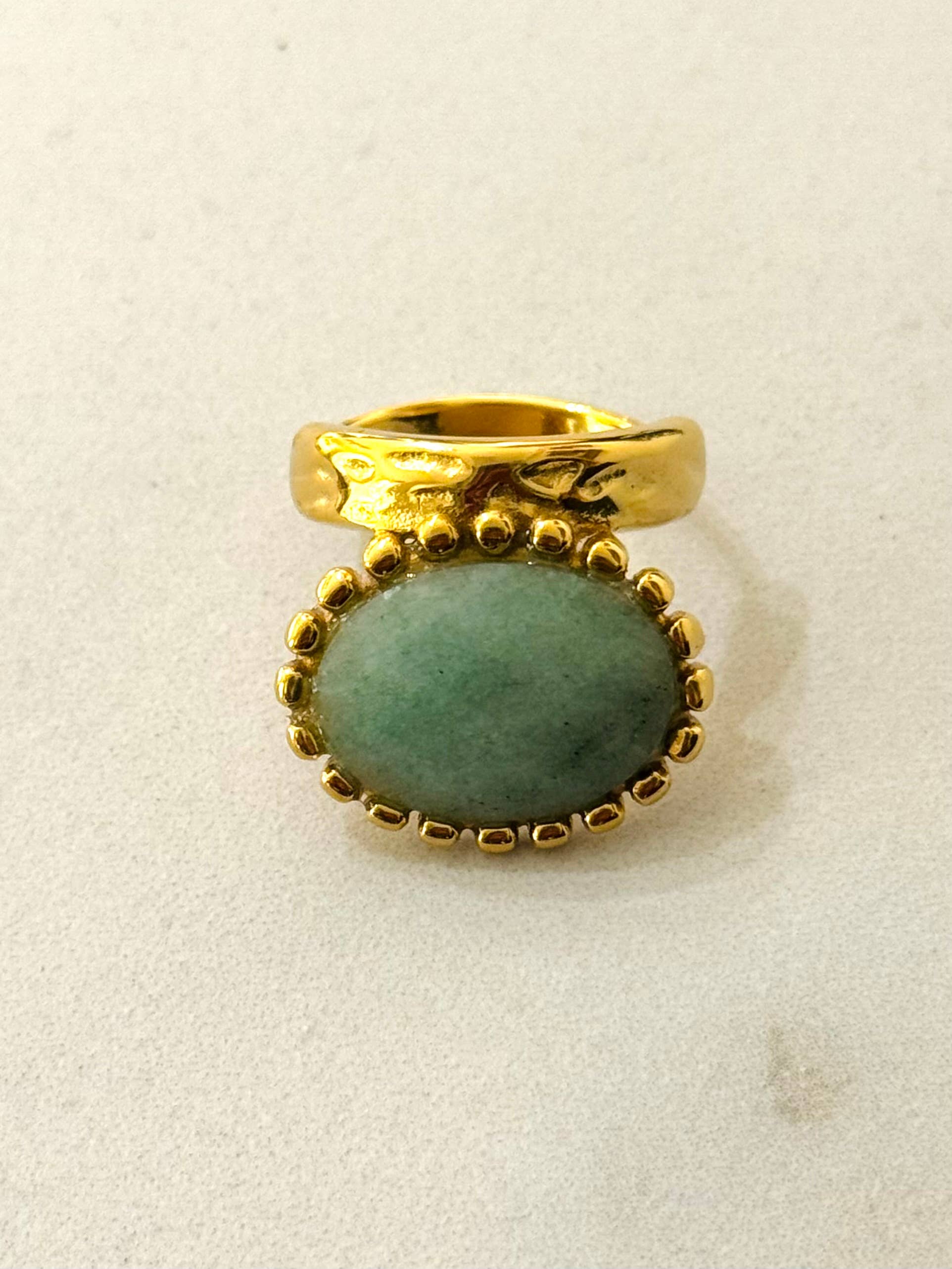 Izan Stainless Steel Ring w Mineral Stones - Out of the Blue