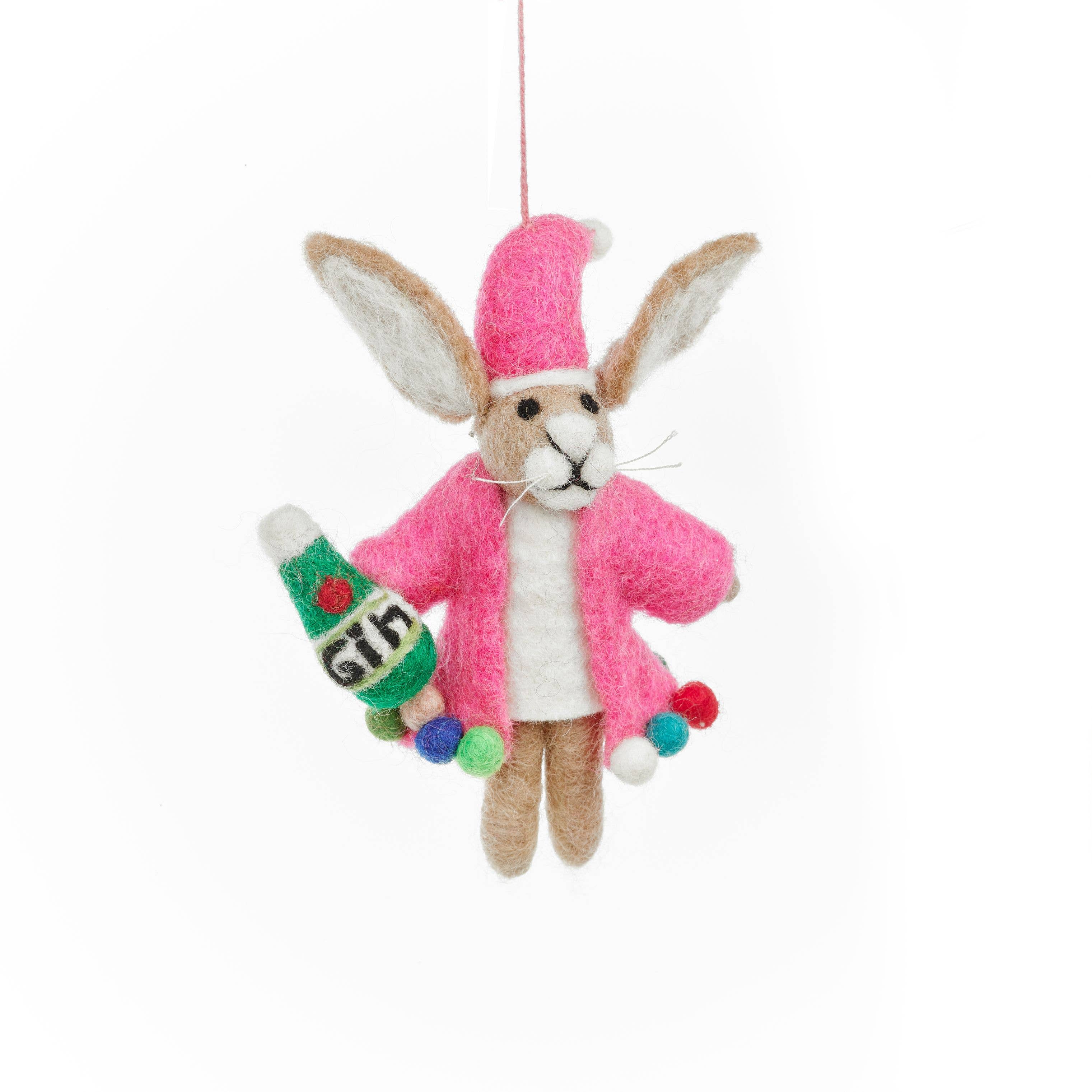 Felt Christmas Party Animal Hanging Hare Decoration
