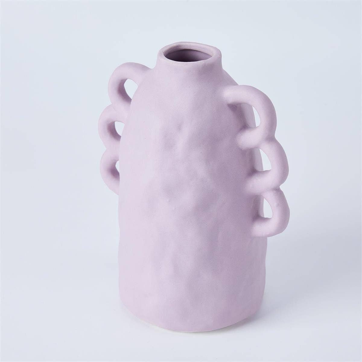 Truu Design Ceramic Vase with Loops, Matte Lavender - Out of the Blue