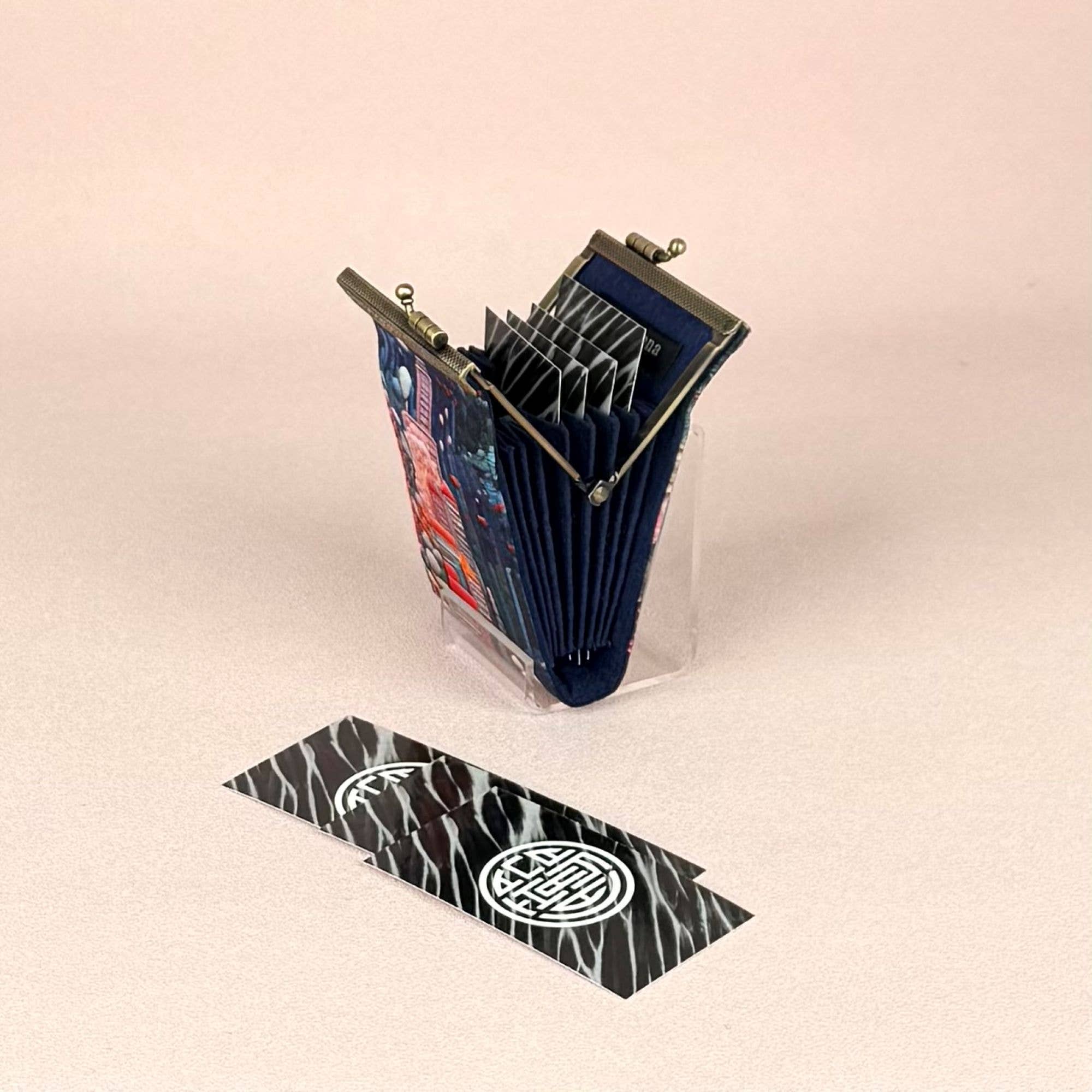 Handmade RFID Card Holder, Digital Embroidery Print Wallet