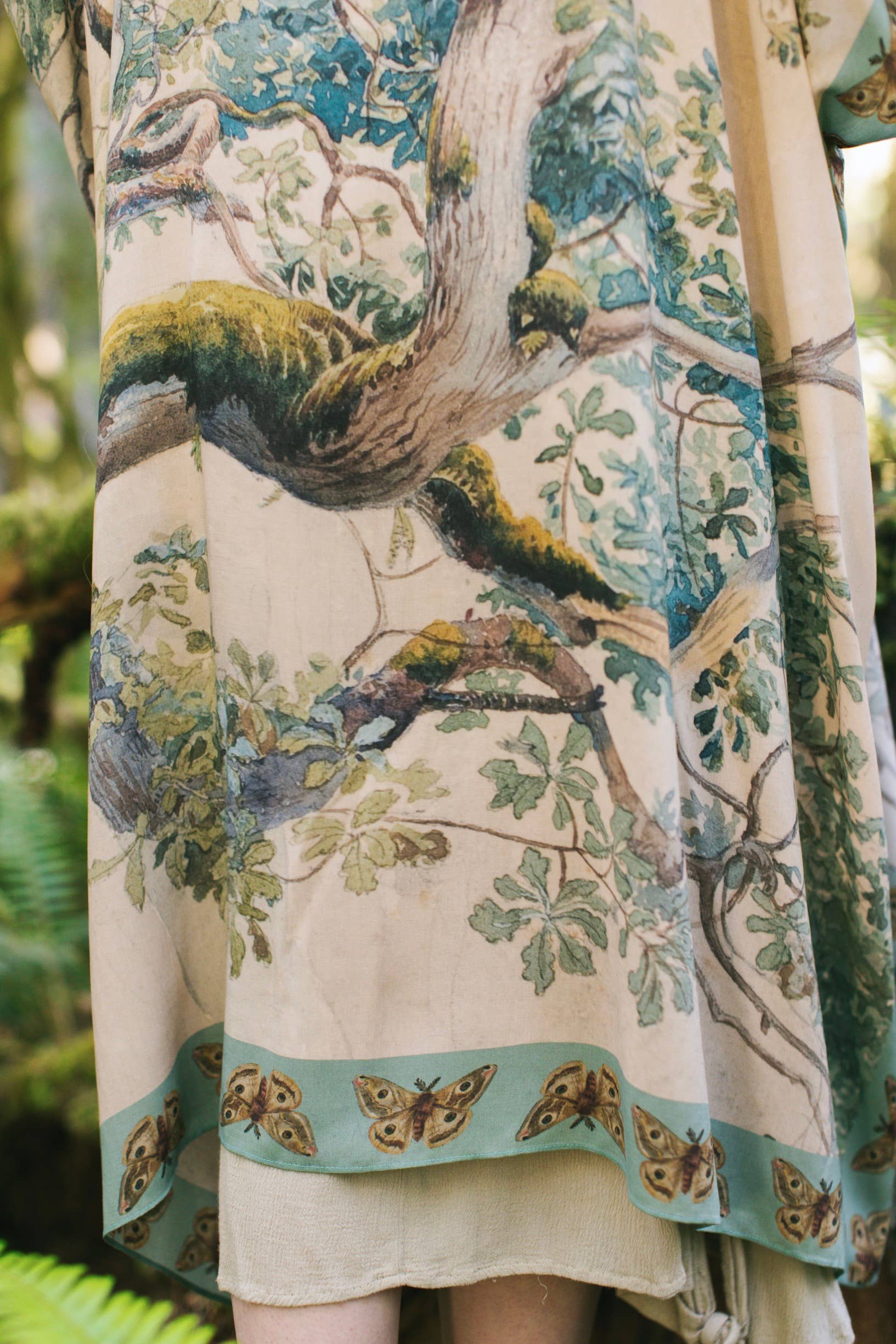 Earth & Sky Bohemian Goddess Starduster Kimono w/Trees - Out of the Blue