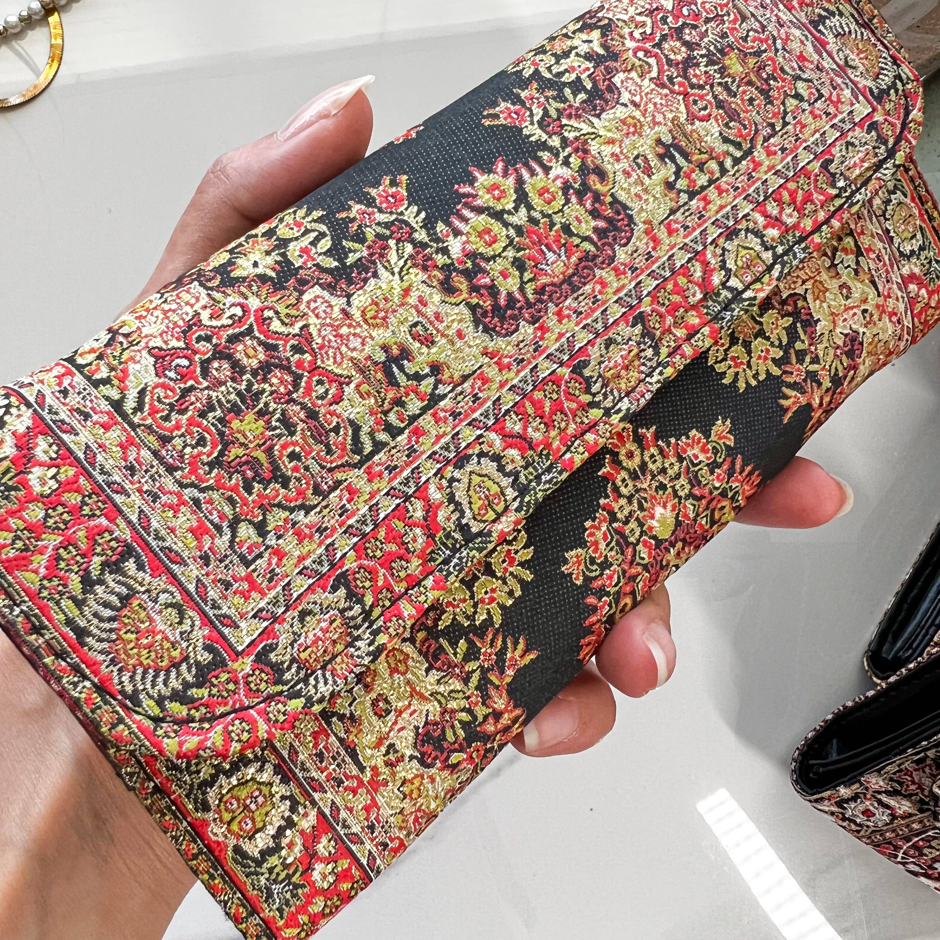 Snap Brocade Wallet - Out of the Blue