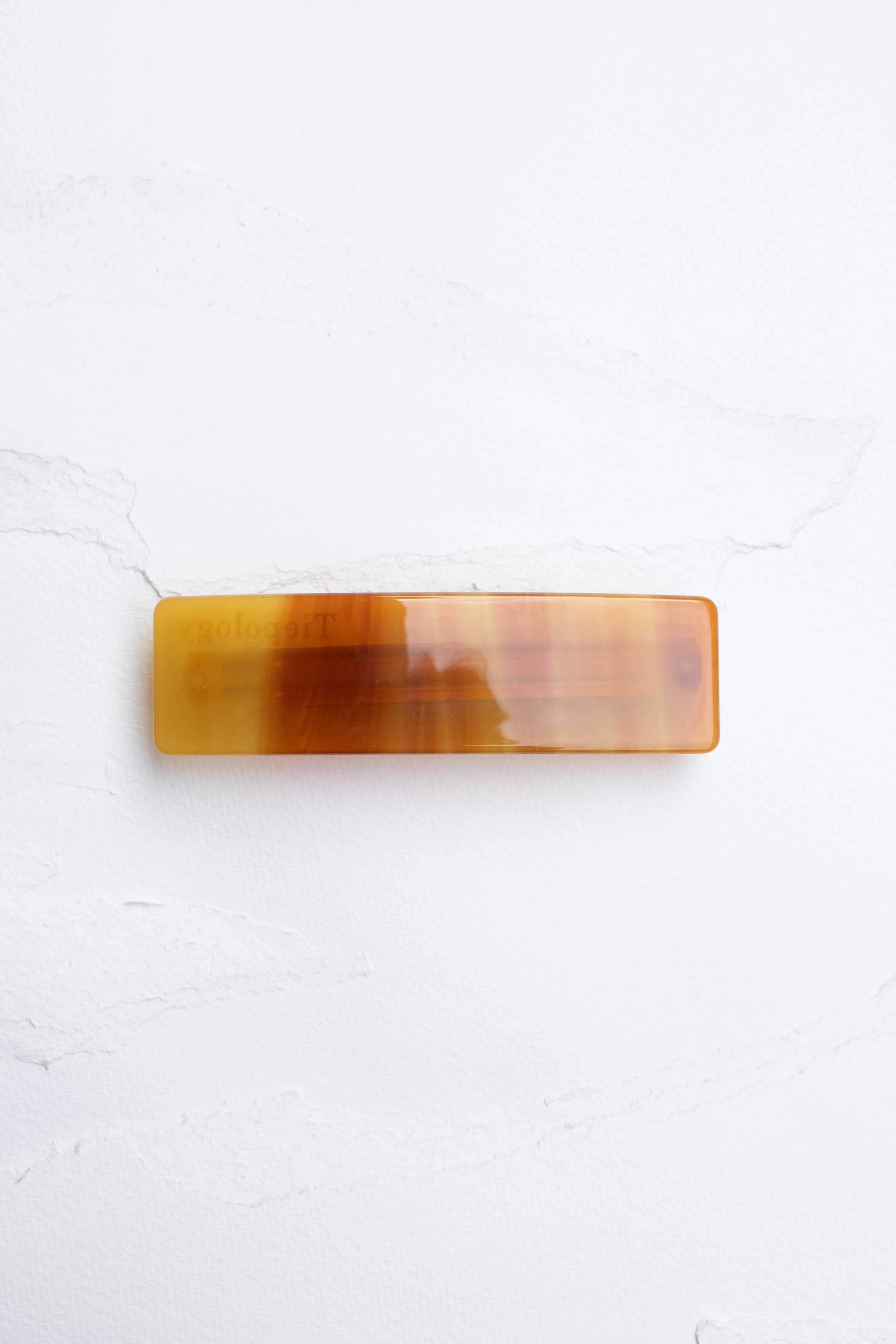 Classic Rectangular Cellulose Acetate Hair Barrettes - Out of the Blue