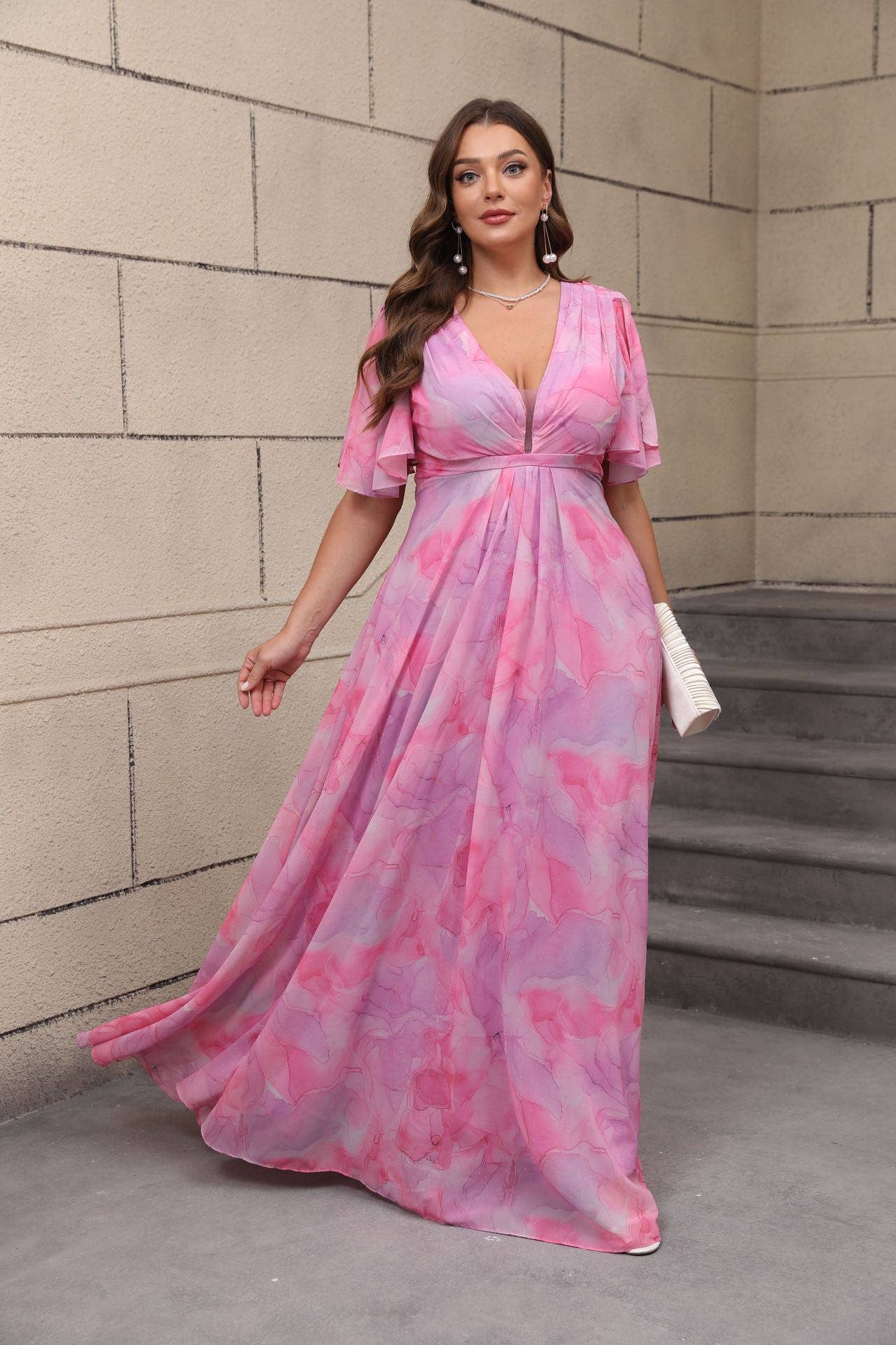 Monet Watercolor Dress - Out of the Blue